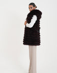 Gilet volpe Marzia bordeaux