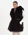 Gilet volpe Marzia bordeaux