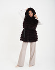 Gilet volpe Marzia bordeaux
