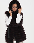 Gilet volpe Marzia bordeaux
