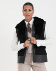 Gilet visone e pelle Patrizia
