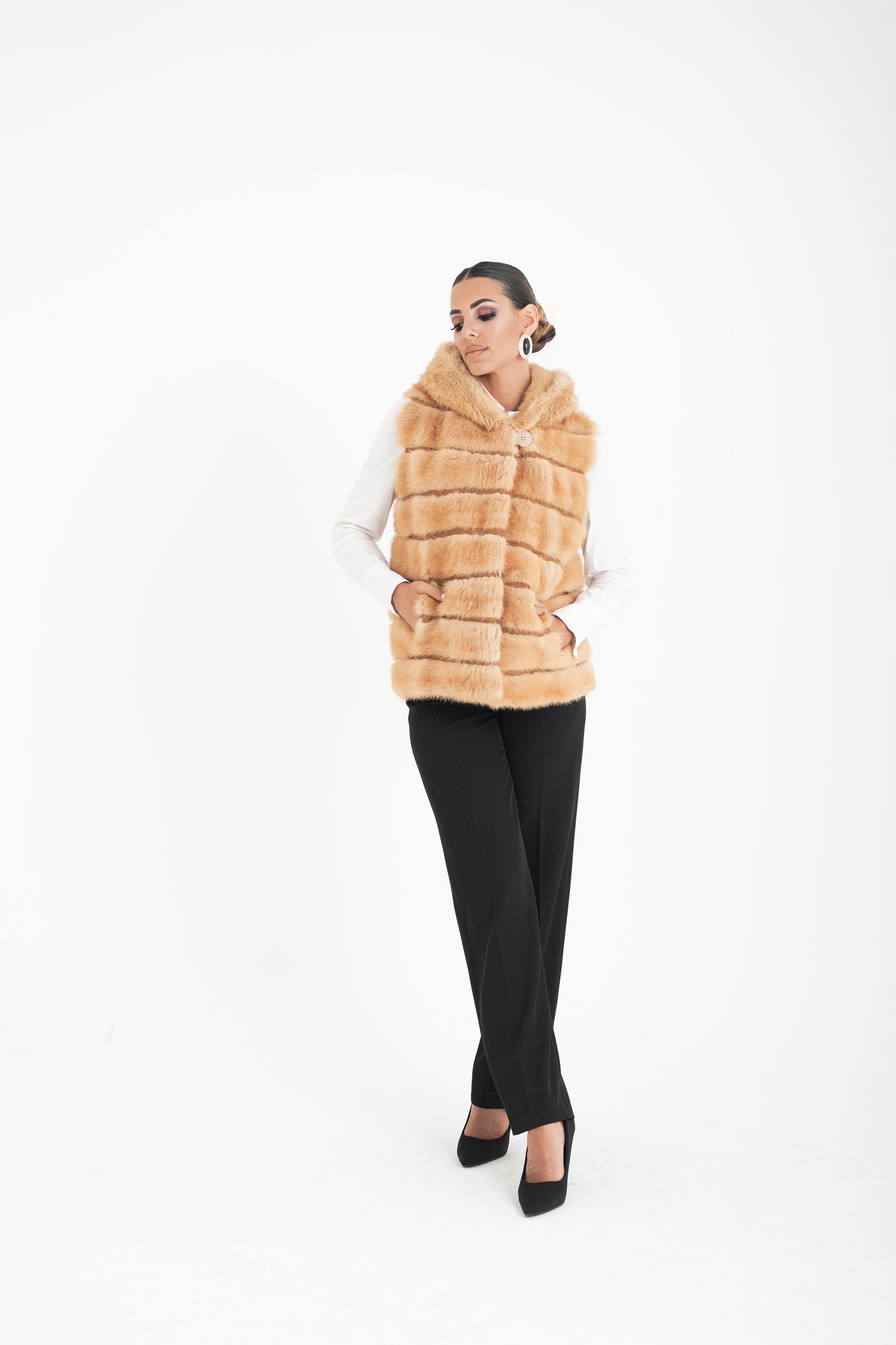 Gilet visone Tiziana