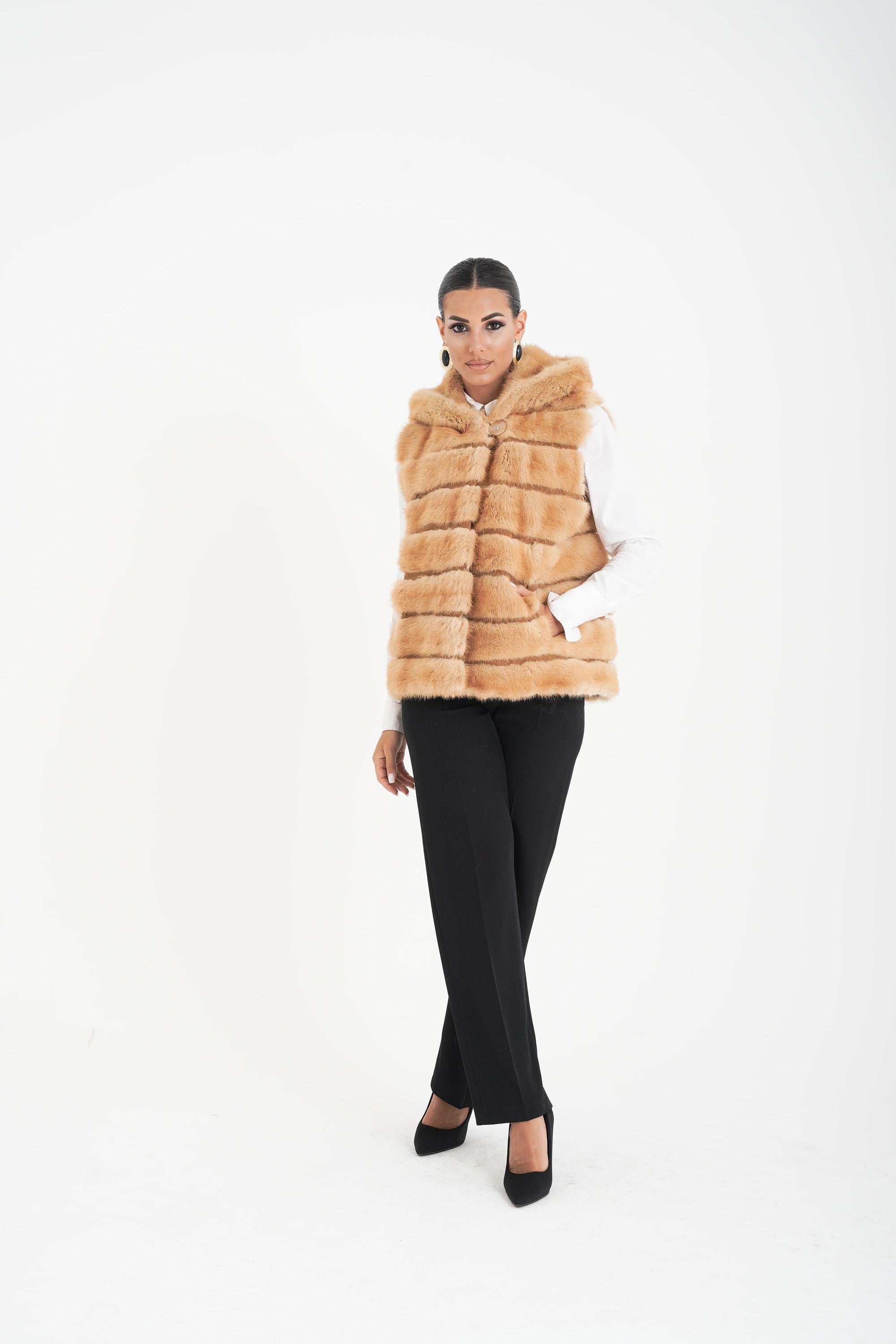 Gilet visone Tiziana