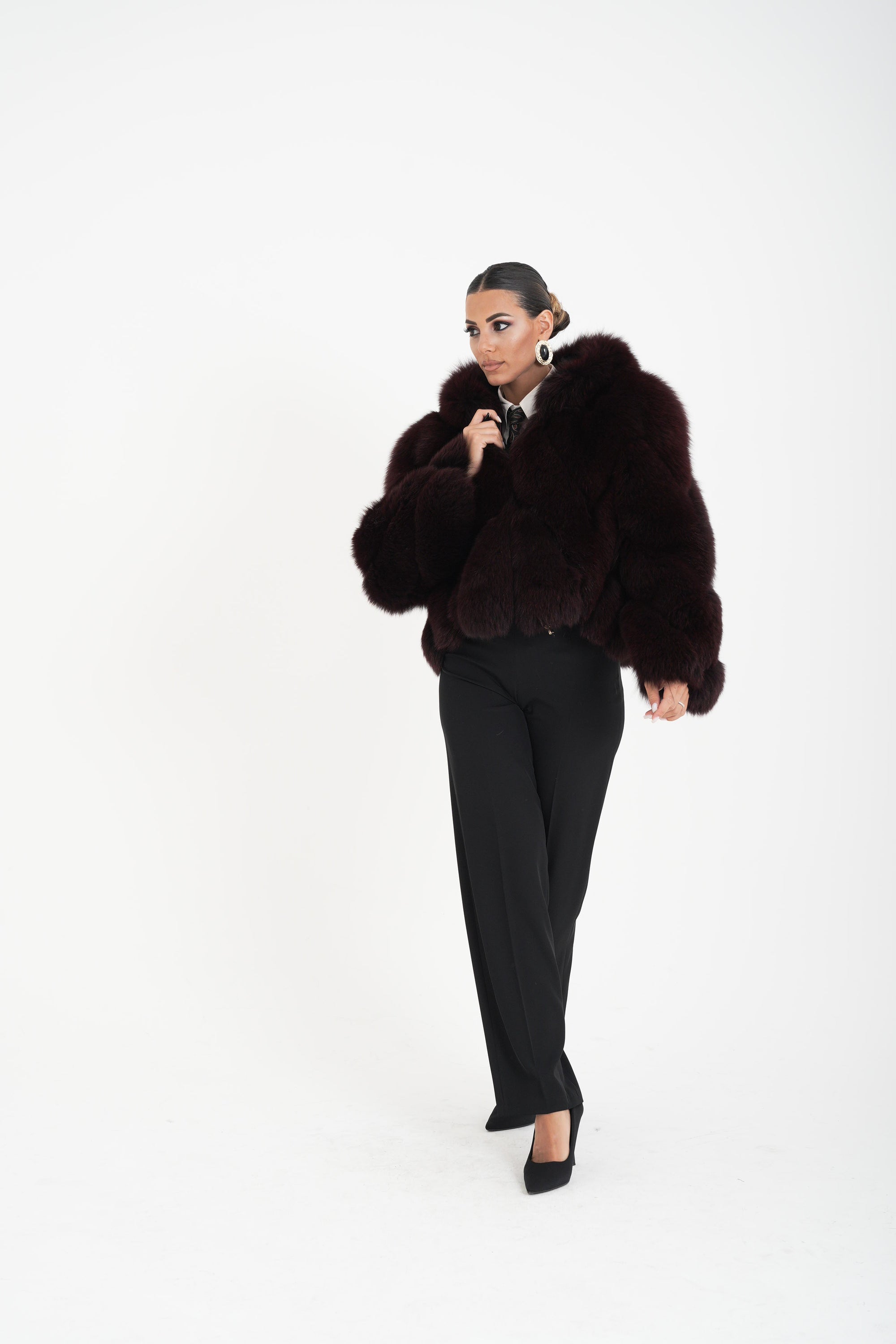 Bomber volpe orchidea bordeaux