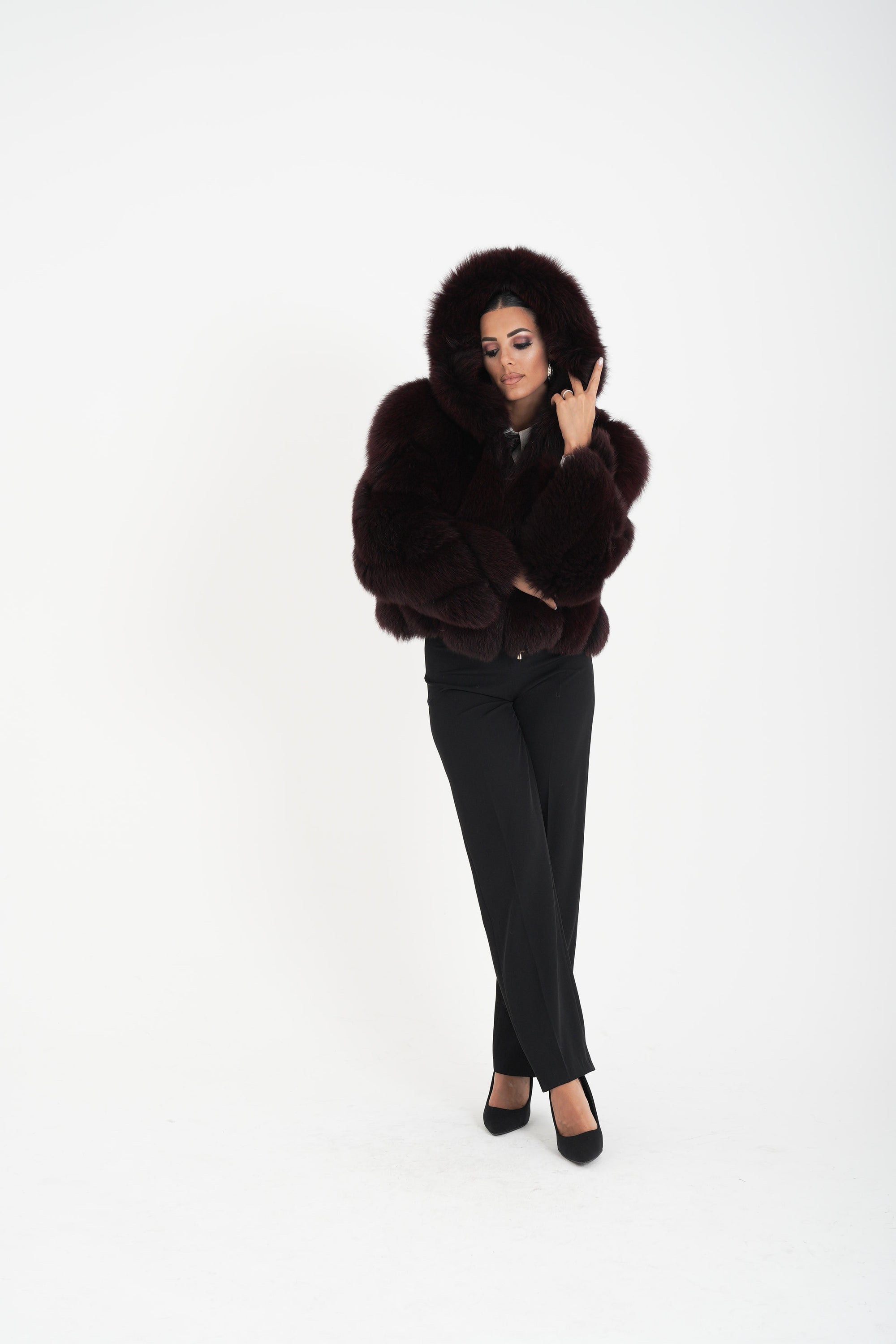Bomber volpe orchidea bordeaux