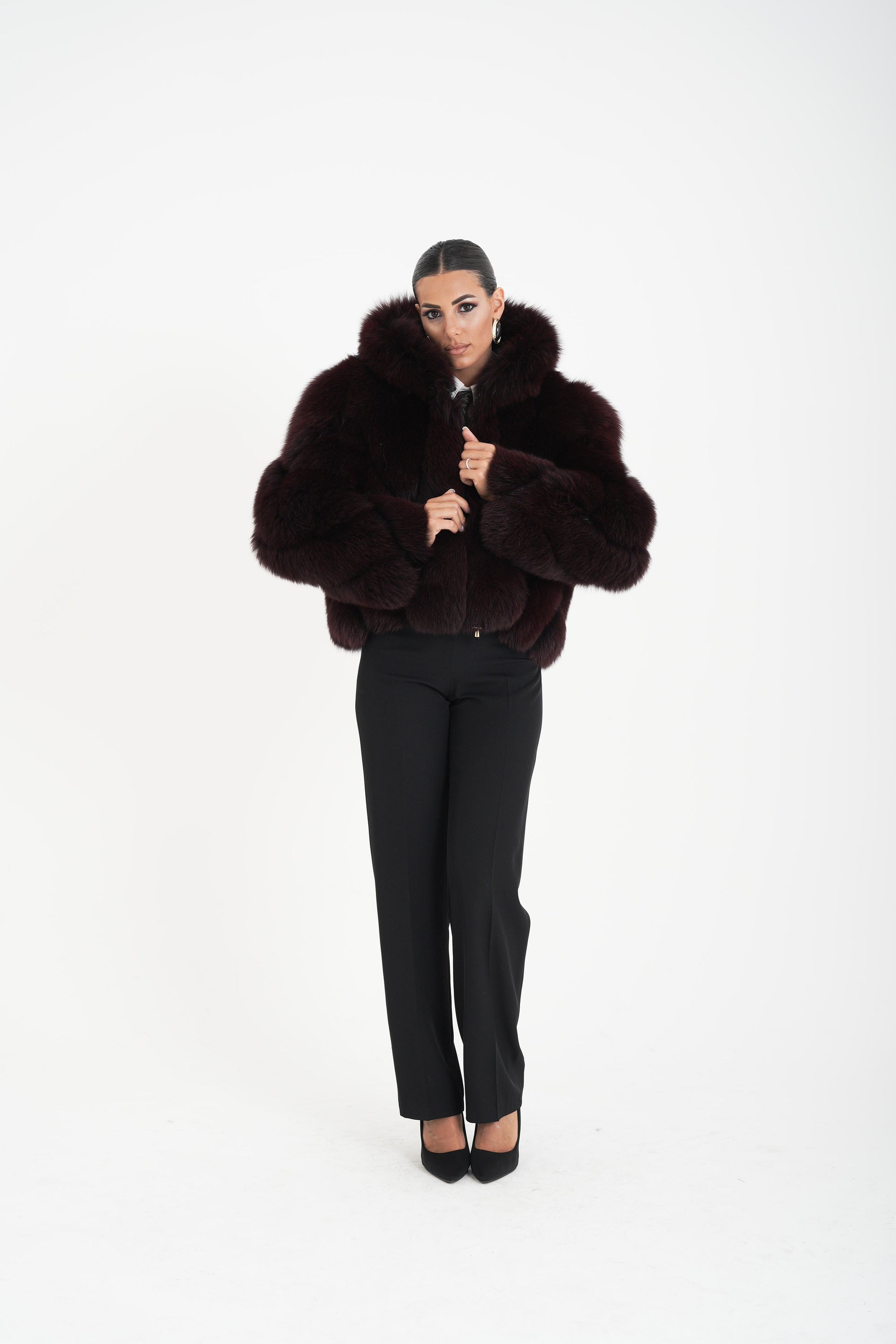 Bomber volpe orchidea bordeaux