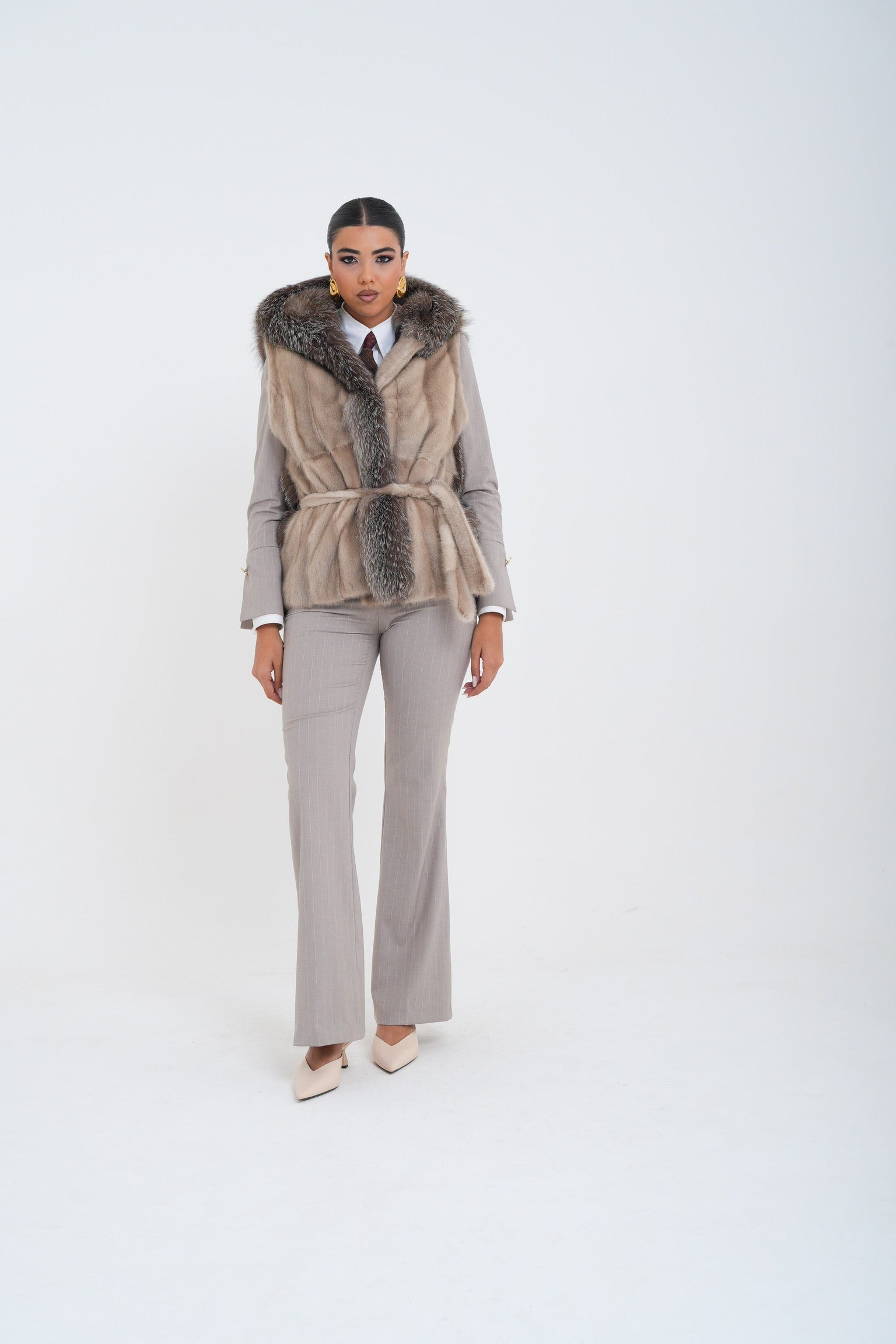 Gilet visone wallis luxury