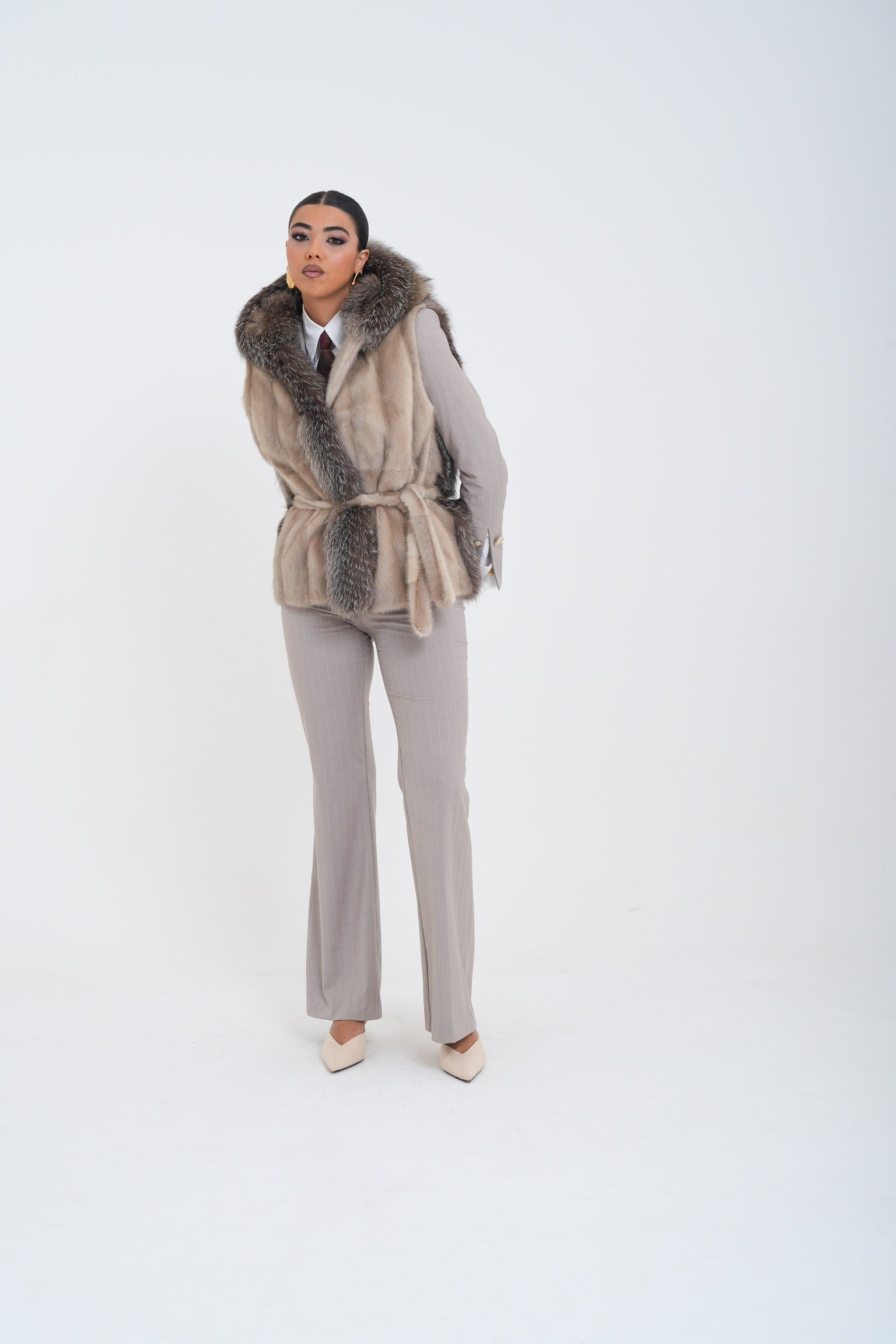 Gilet visone wallis luxury