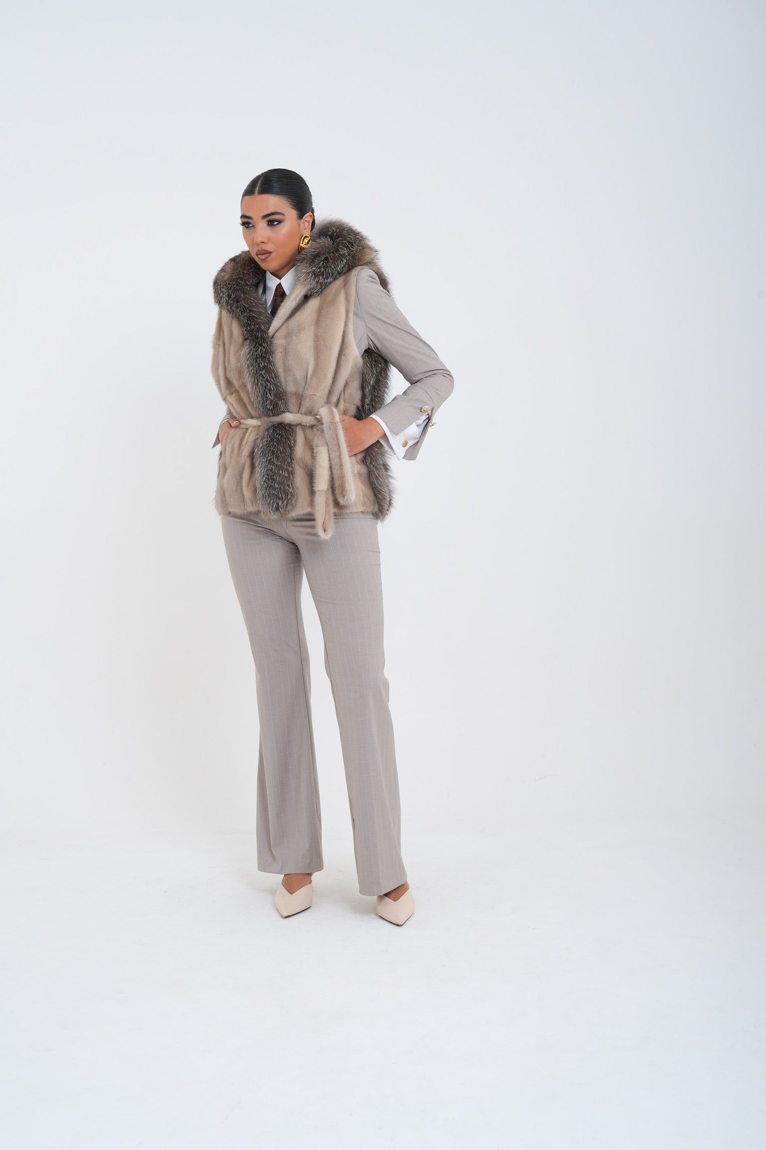 Gilet visone wallis luxury