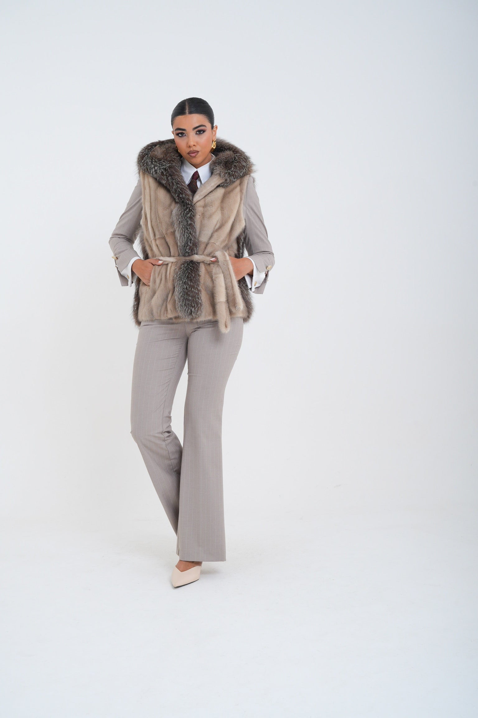 Gilet visone wallis luxury