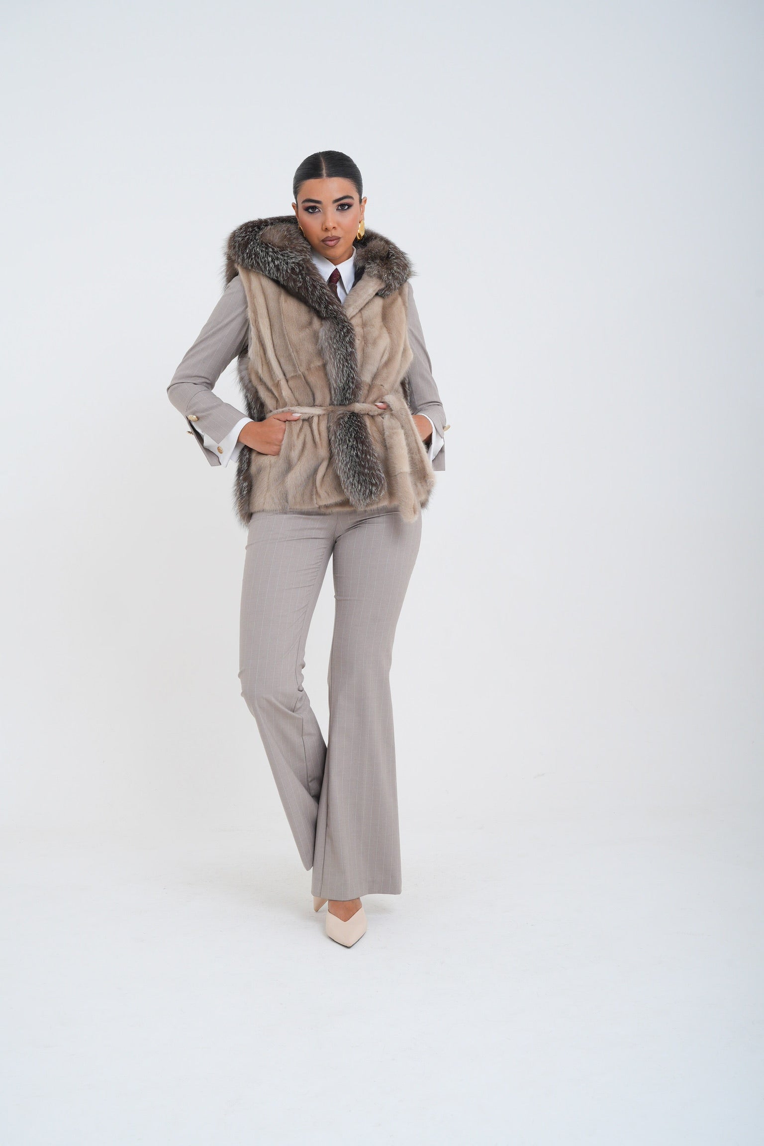 Gilet visone wallis luxury