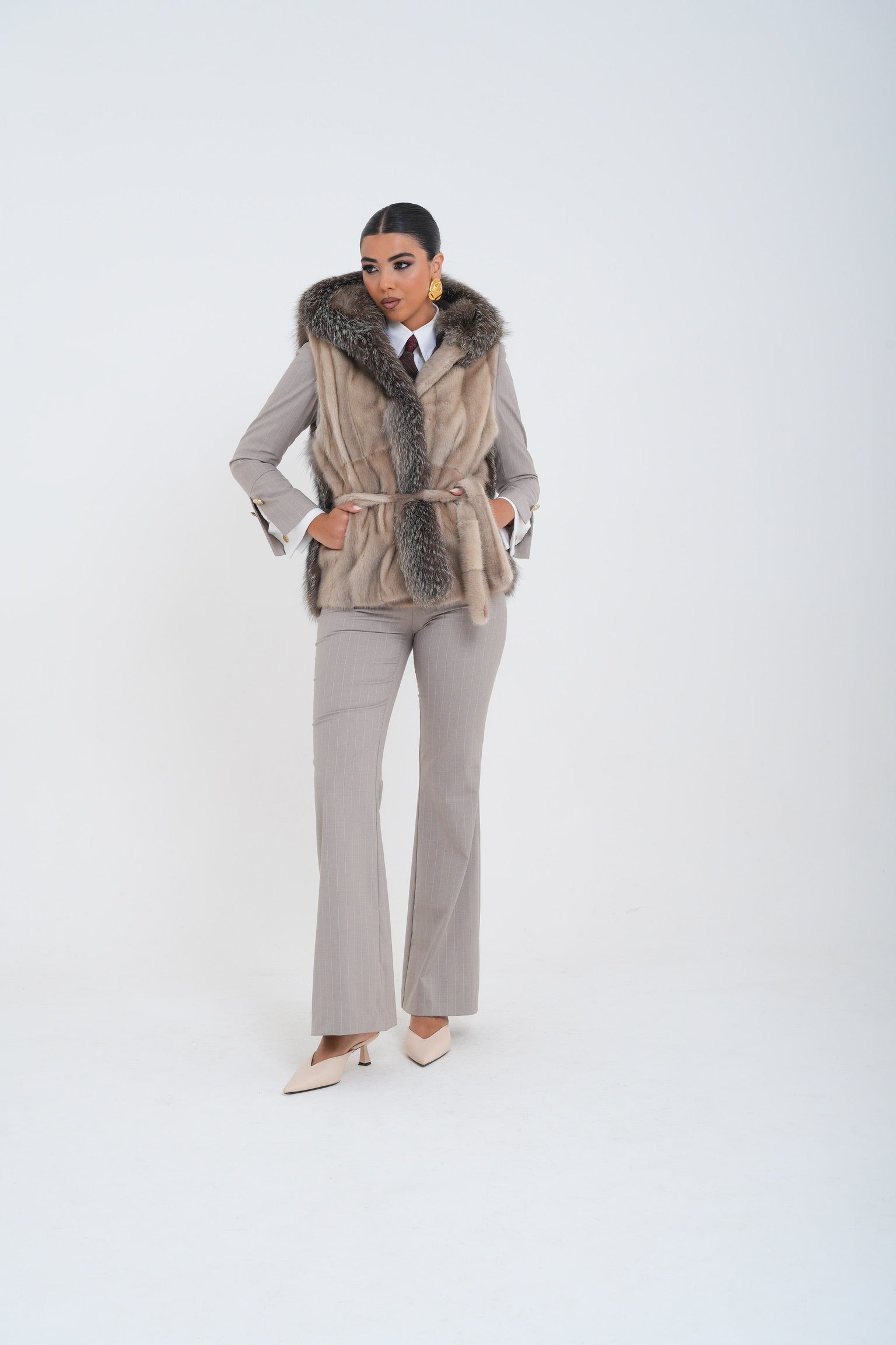 Gilet visone wallis luxury