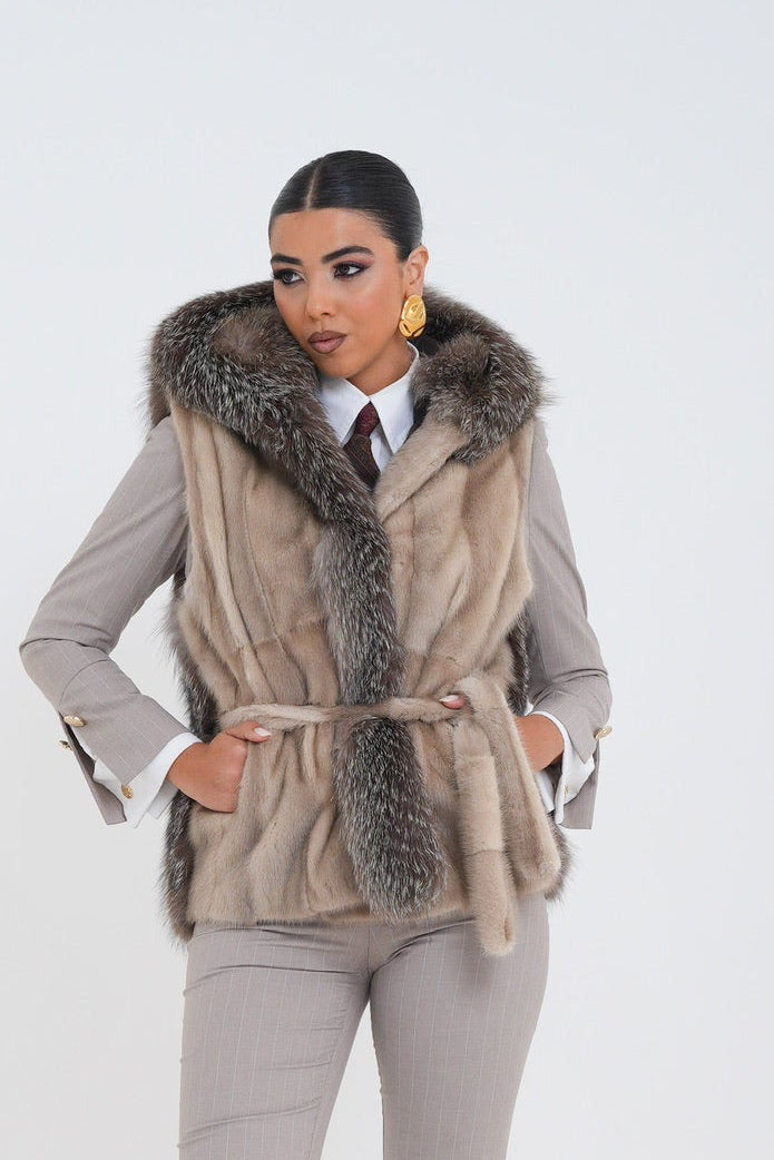 Gilet visone wallis luxury