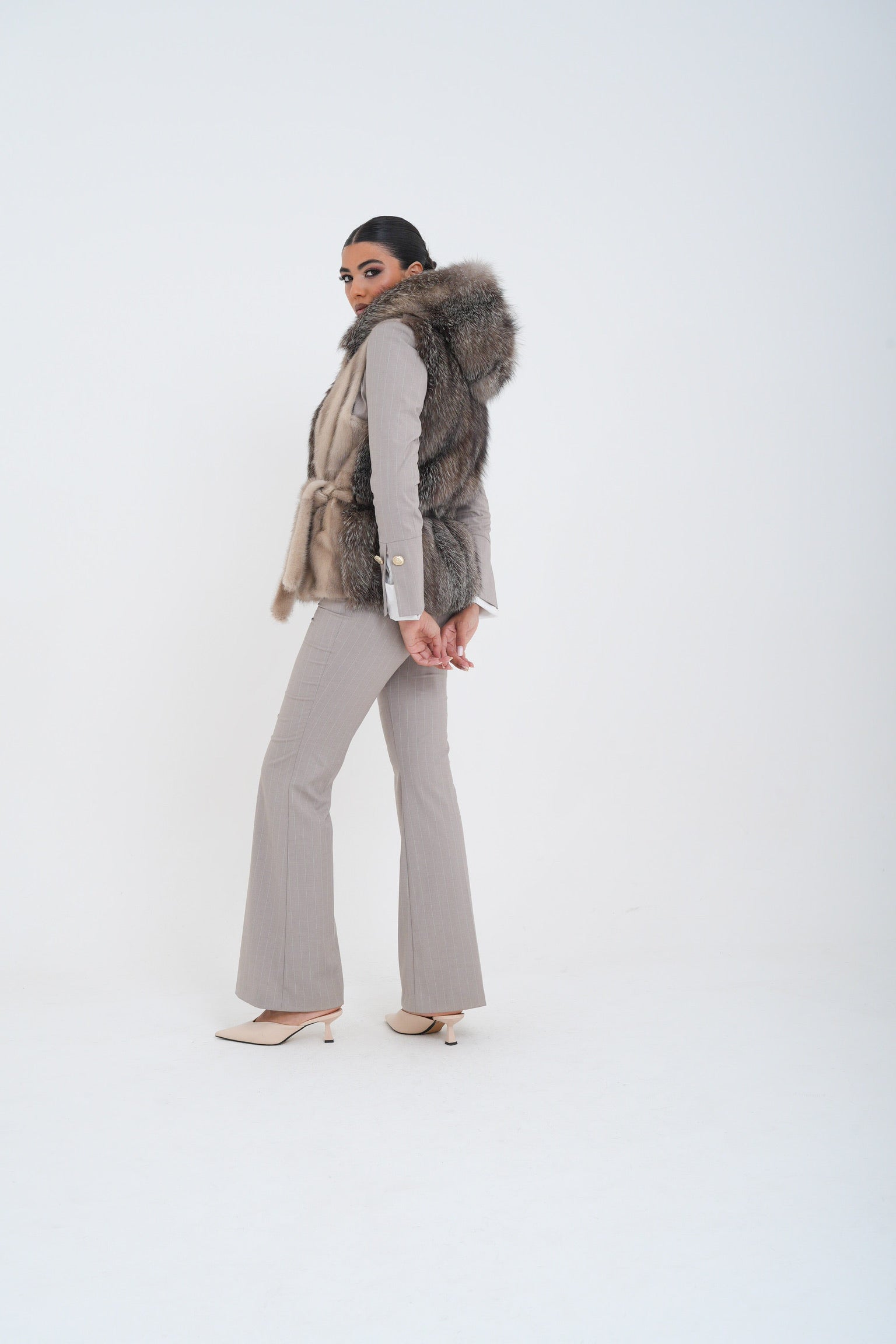 Gilet visone wallis luxury