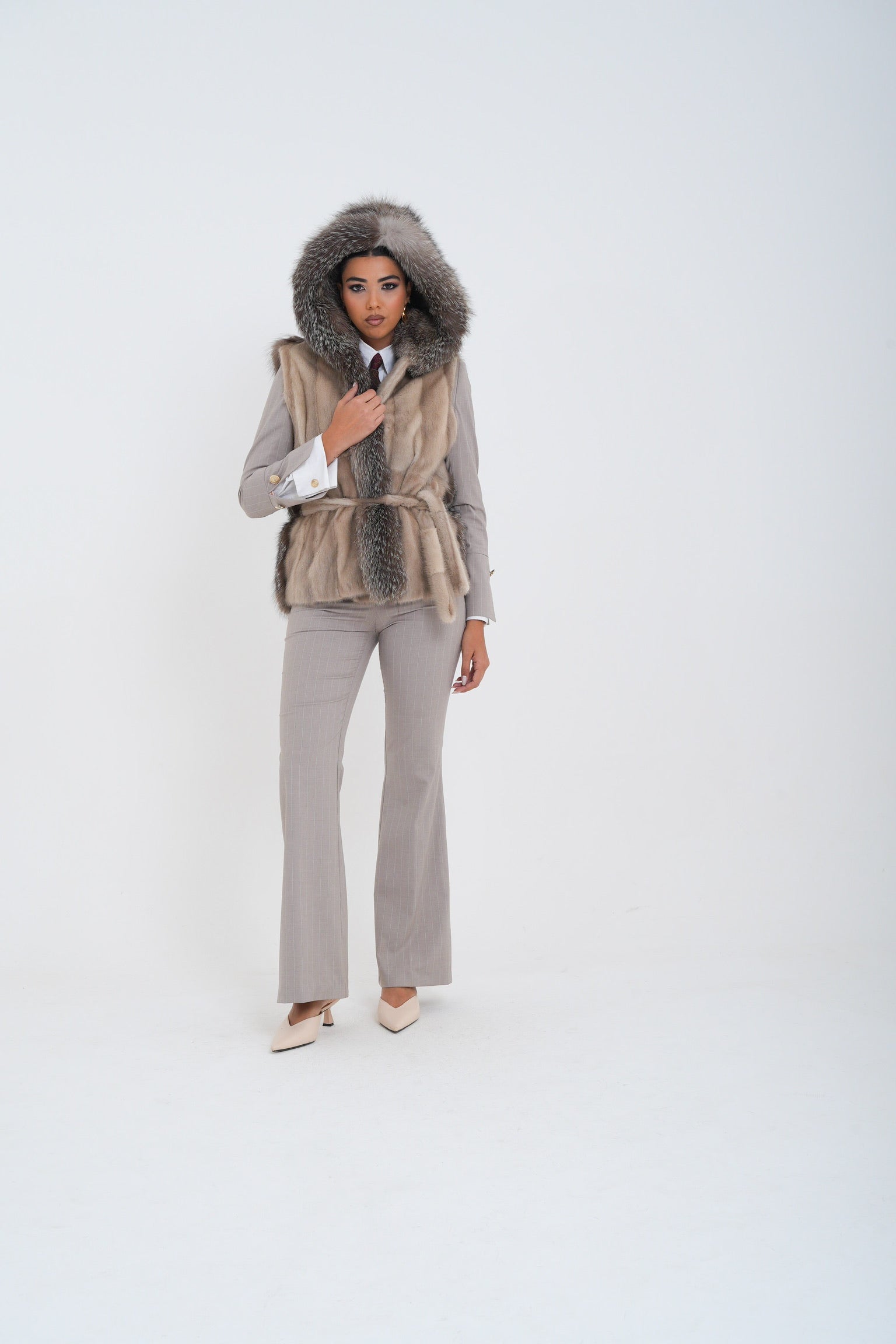 Gilet visone wallis luxury