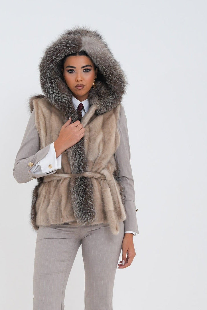 Gilet visone wallis luxury