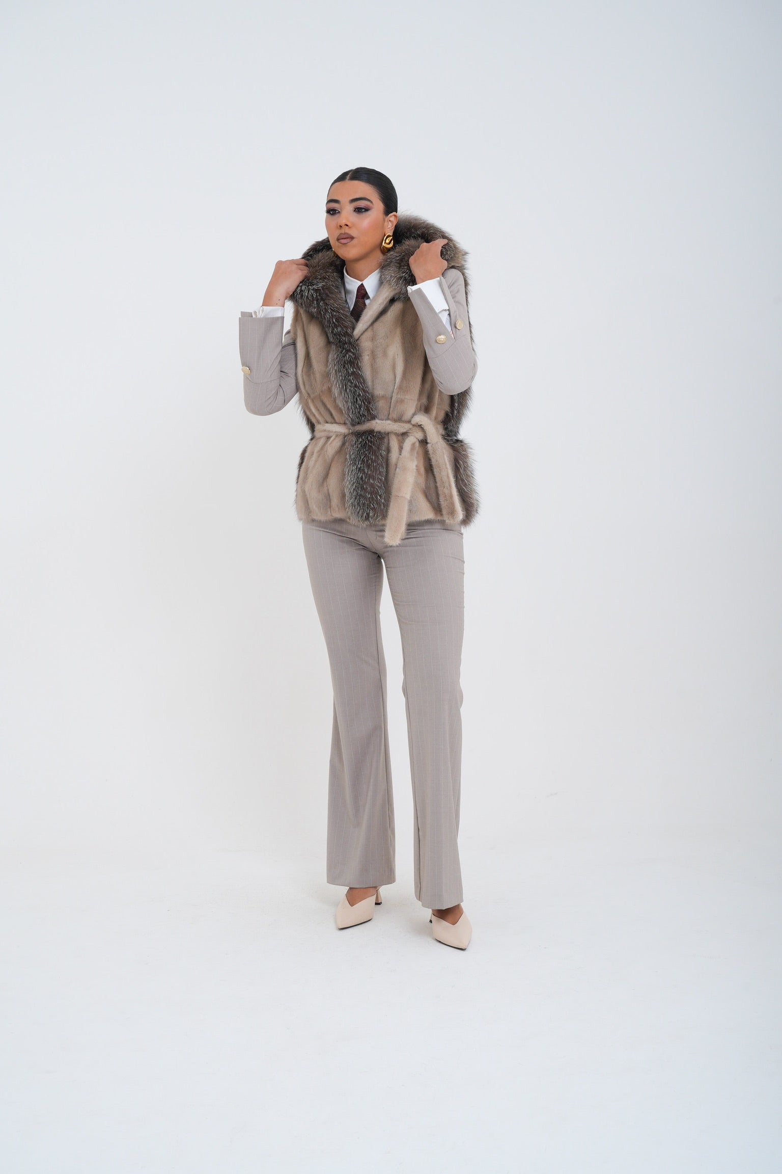 Gilet visone wallis luxury