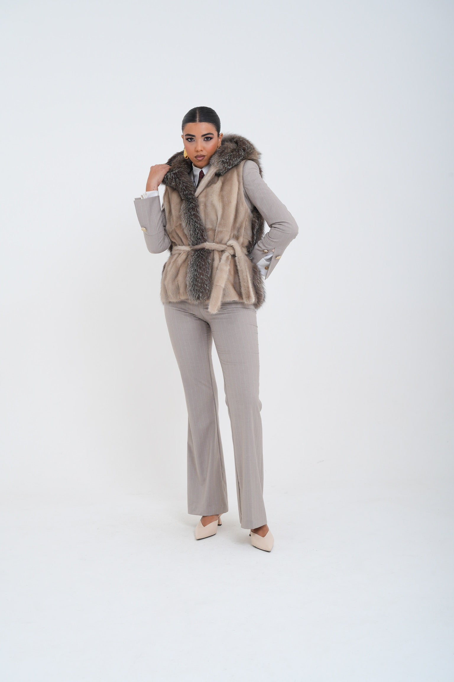 Gilet visone wallis luxury