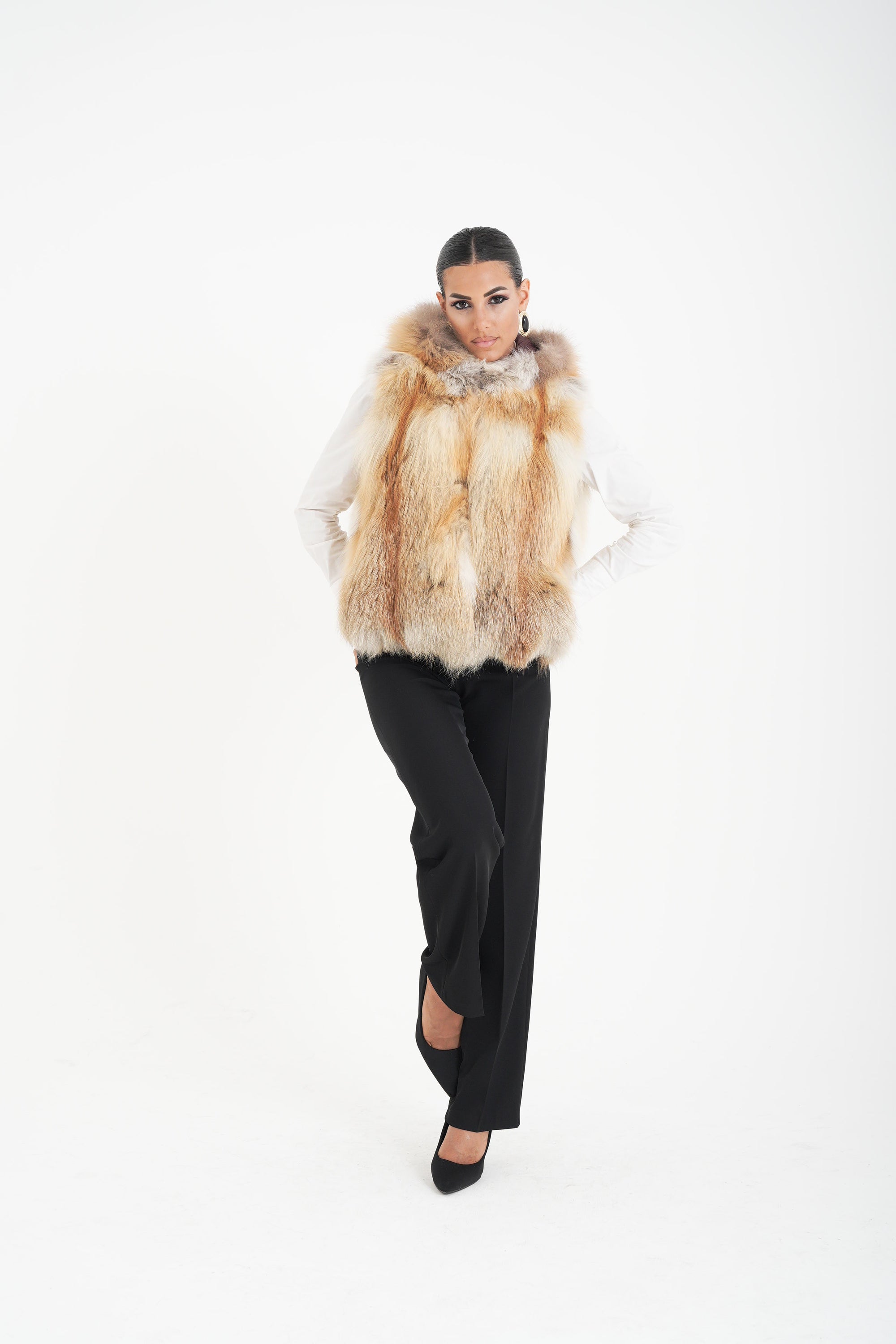 Gilet volpe gioiello