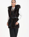 Gilet visone cosmea