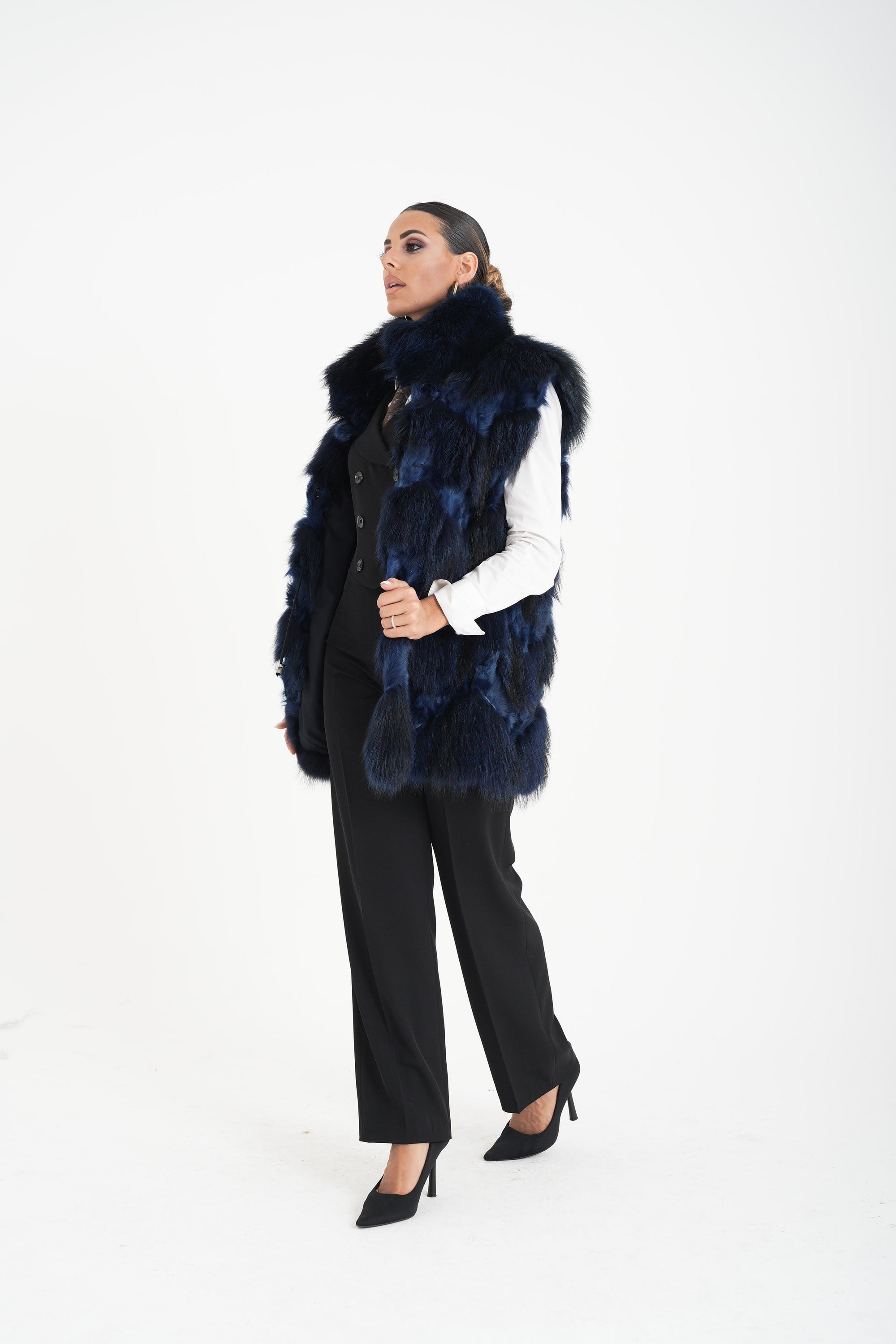 Gilet volpe lillà