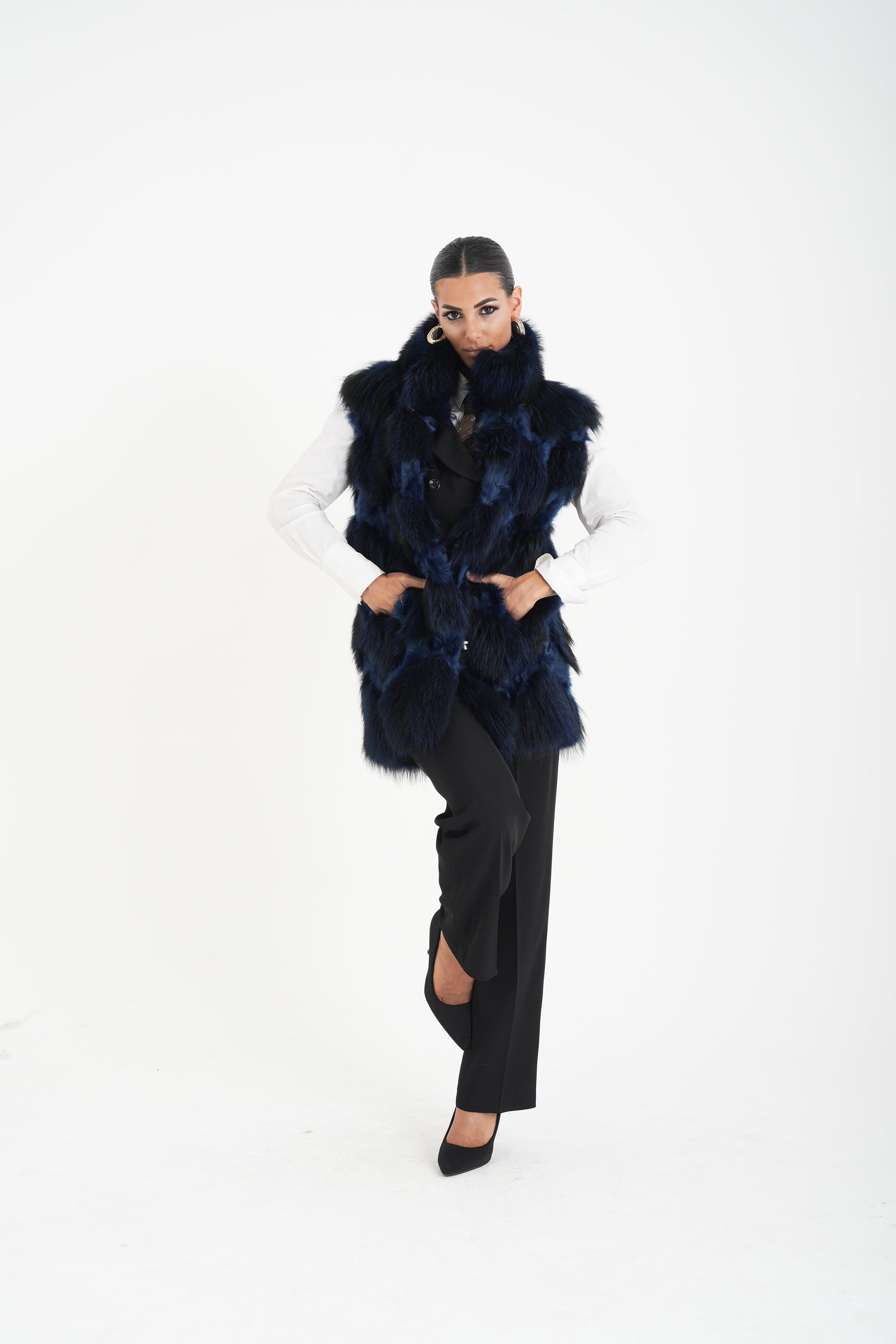 Gilet volpe lillà