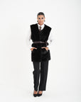 Gilet visone violetta