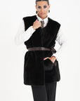 Gilet visone violetta