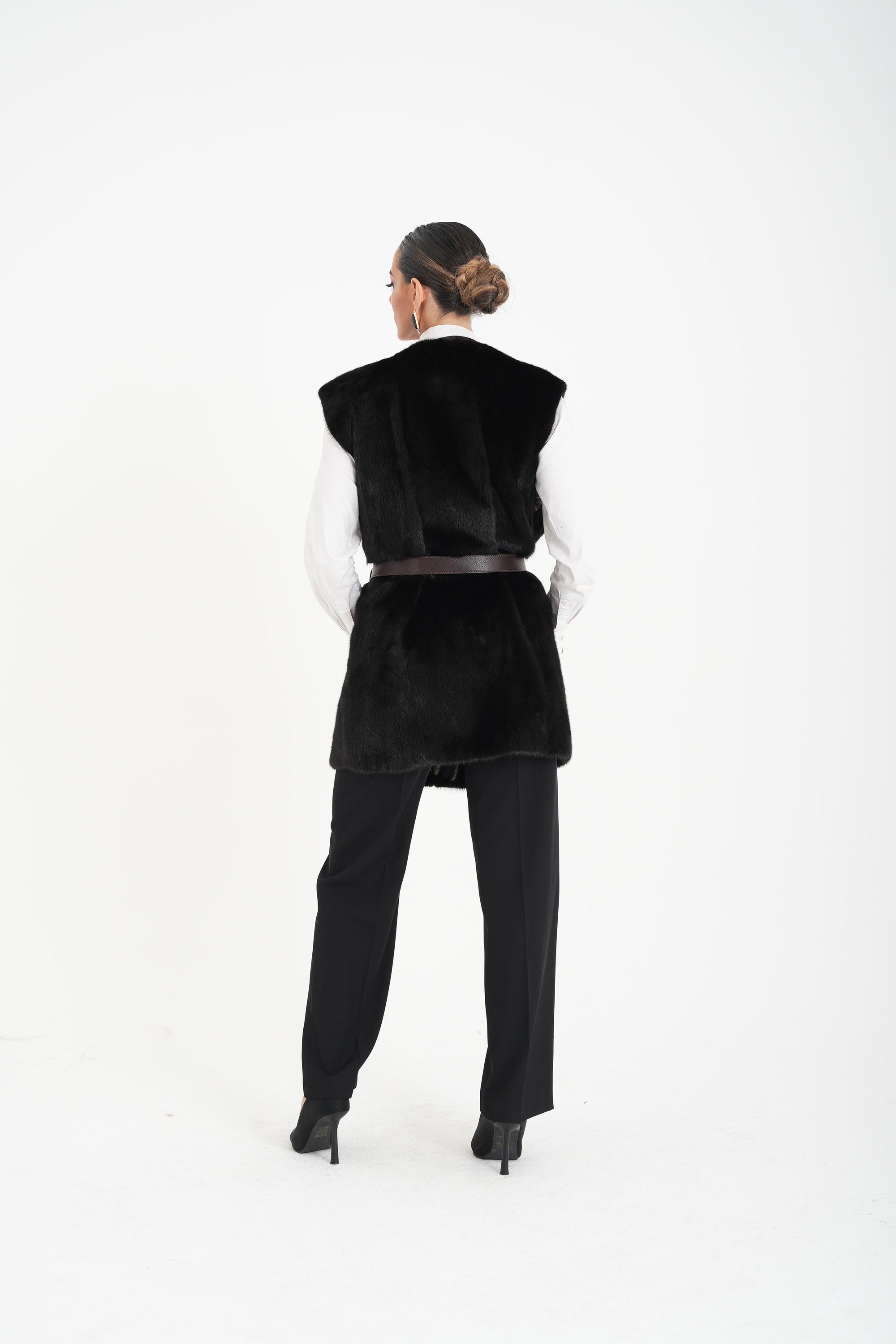 Gilet visone violetta