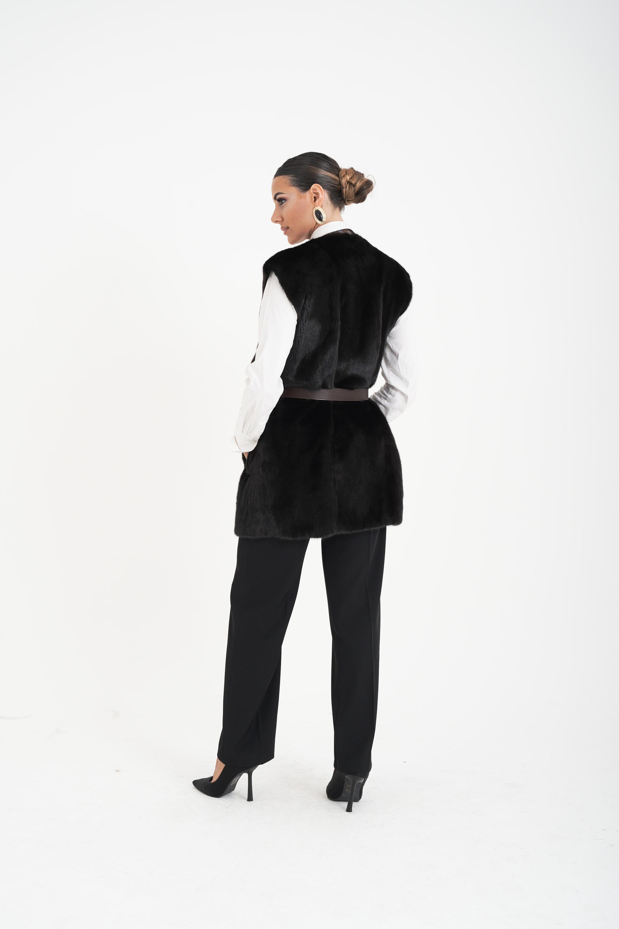 Gilet visone violetta