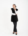 Gilet visone violetta