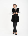 Gilet visone violetta