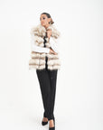 Gilet volpe amaranto