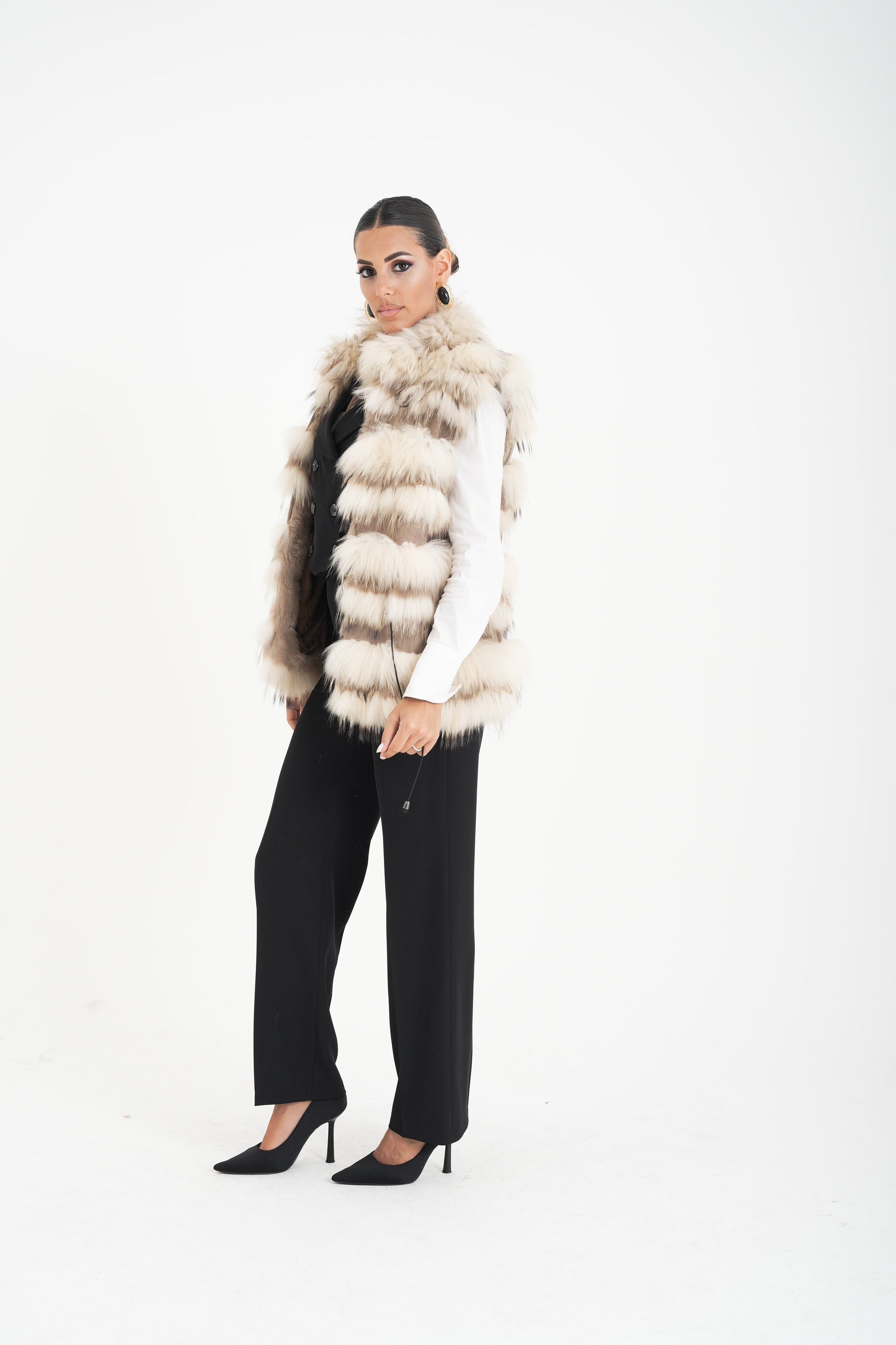 Gilet volpe amaranto