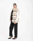 Gilet volpe amaranto