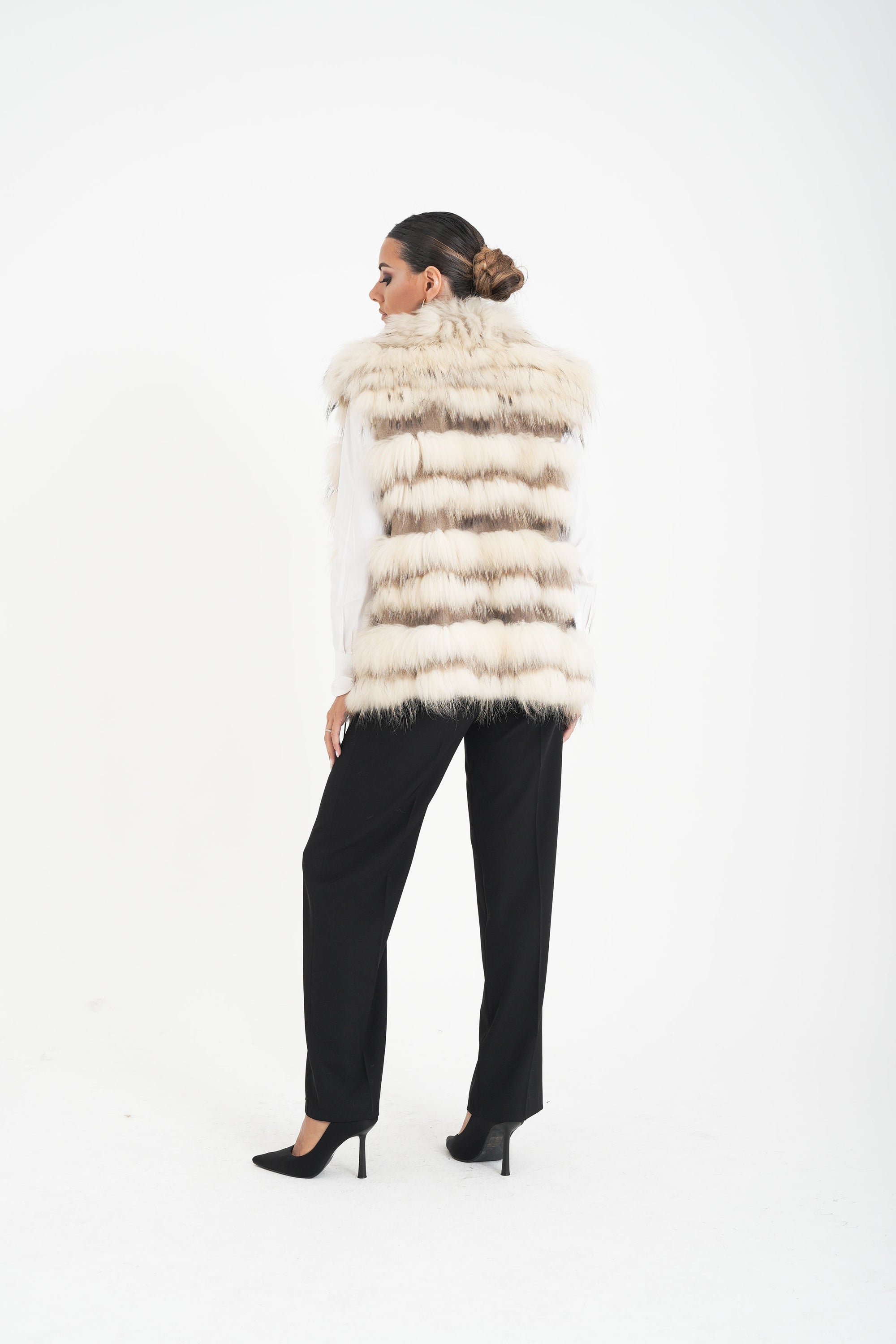 Gilet volpe amaranto