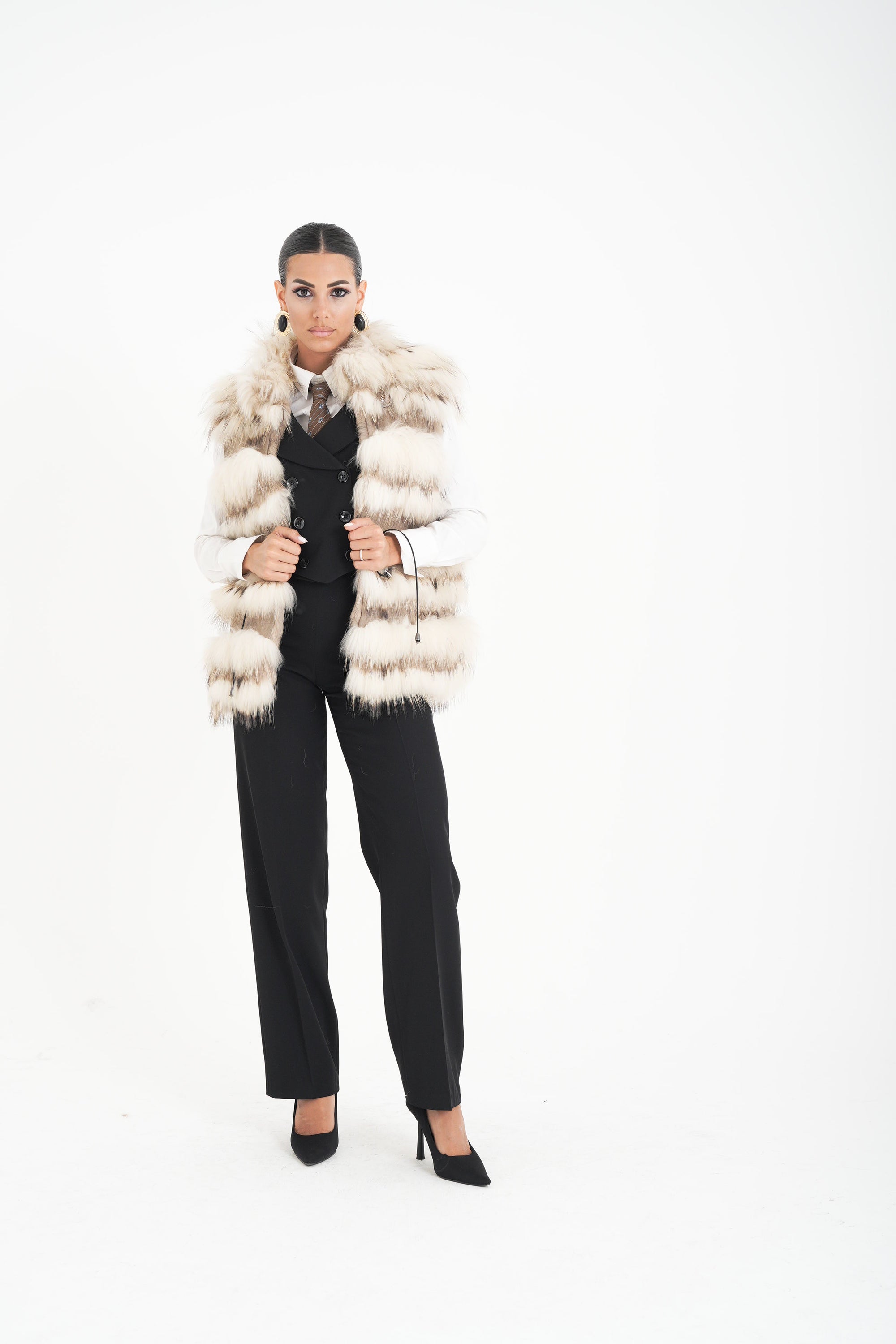 Gilet volpe amaranto