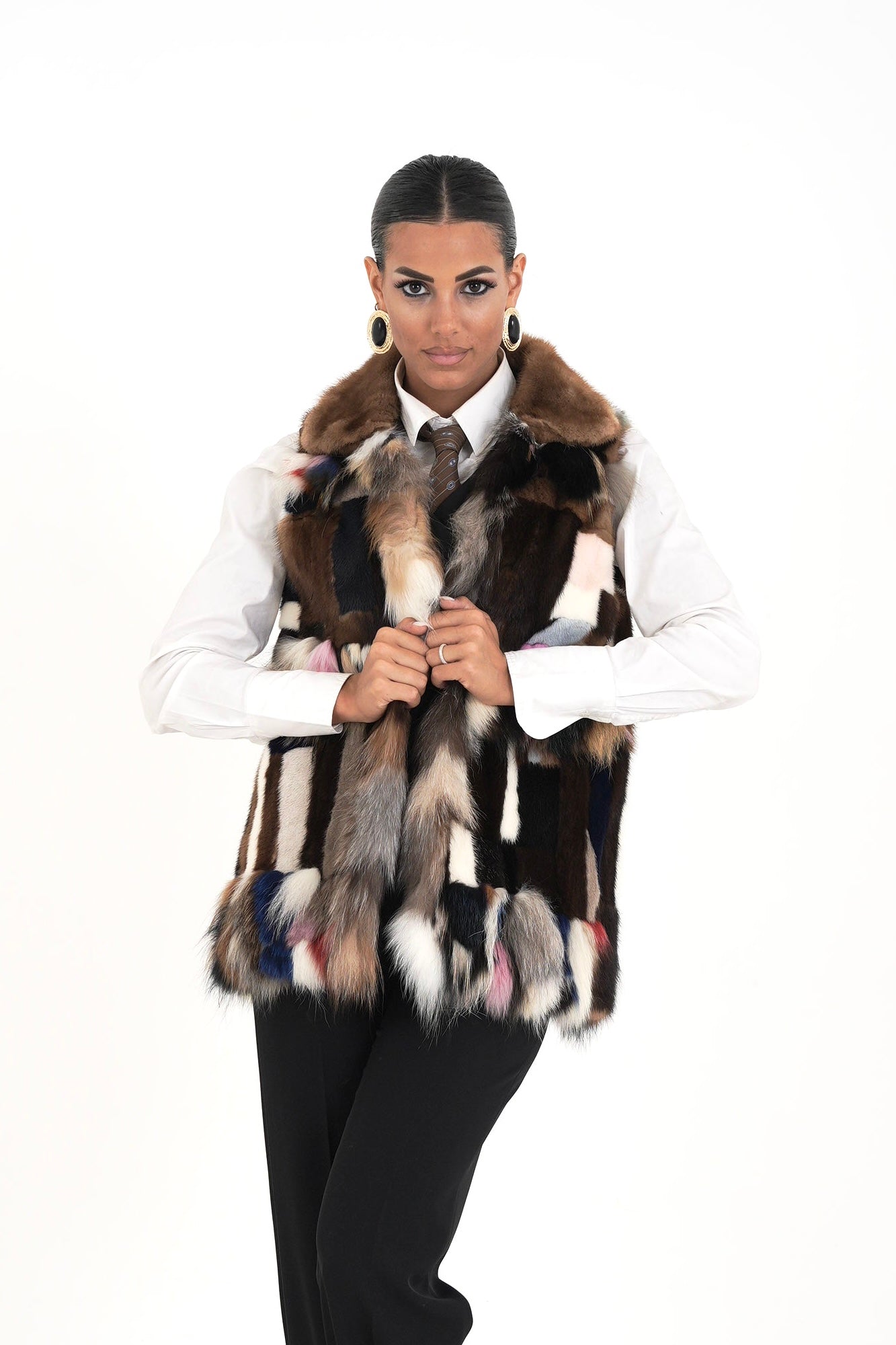 Gilet volpe fucsia