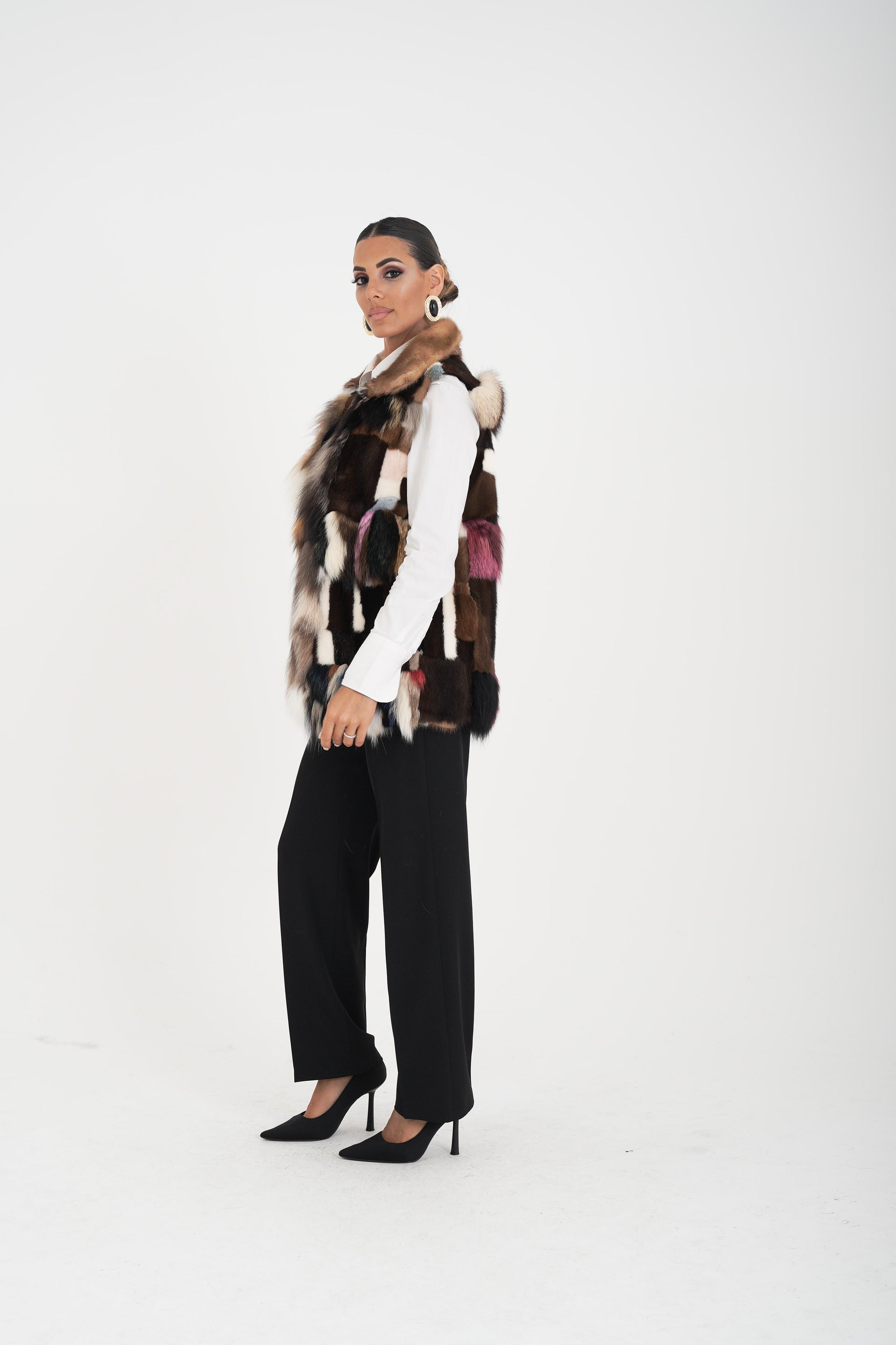 Gilet volpe fucsia