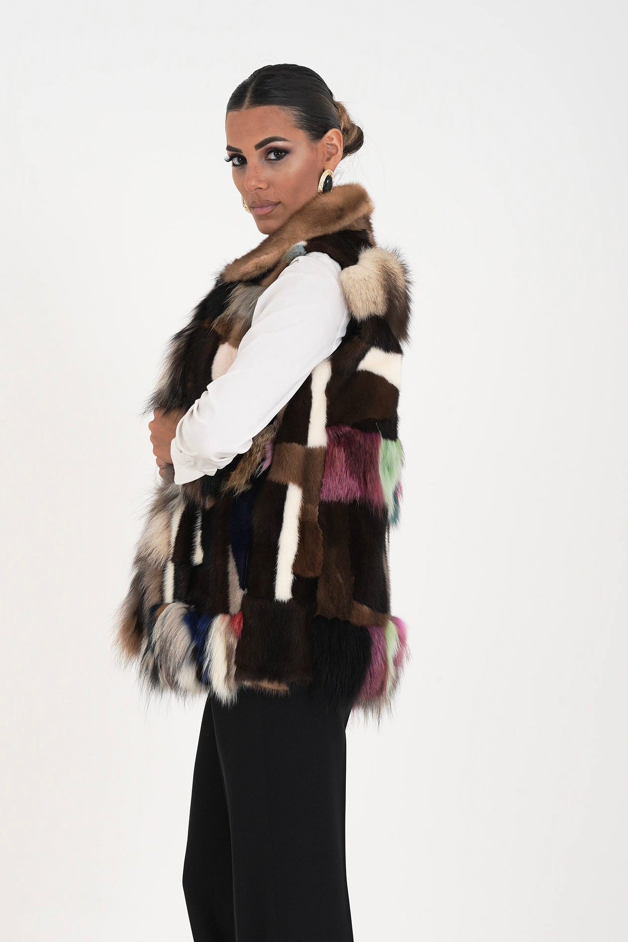 Gilet volpe fucsia