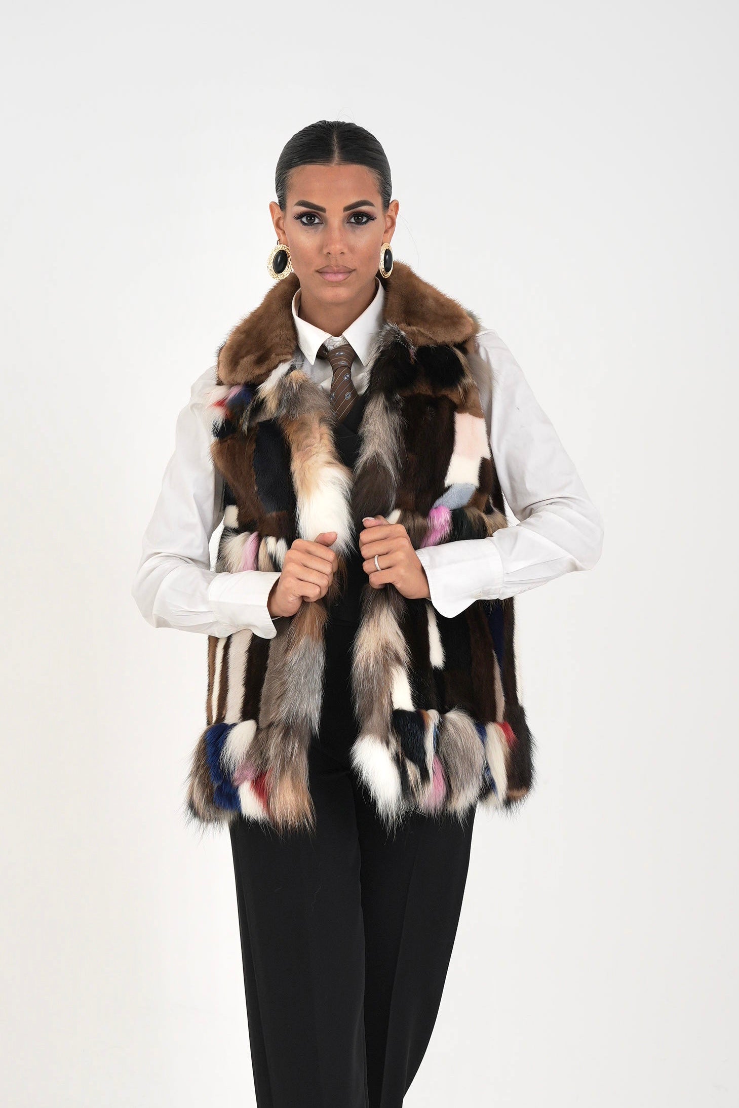 Gilet volpe fucsia