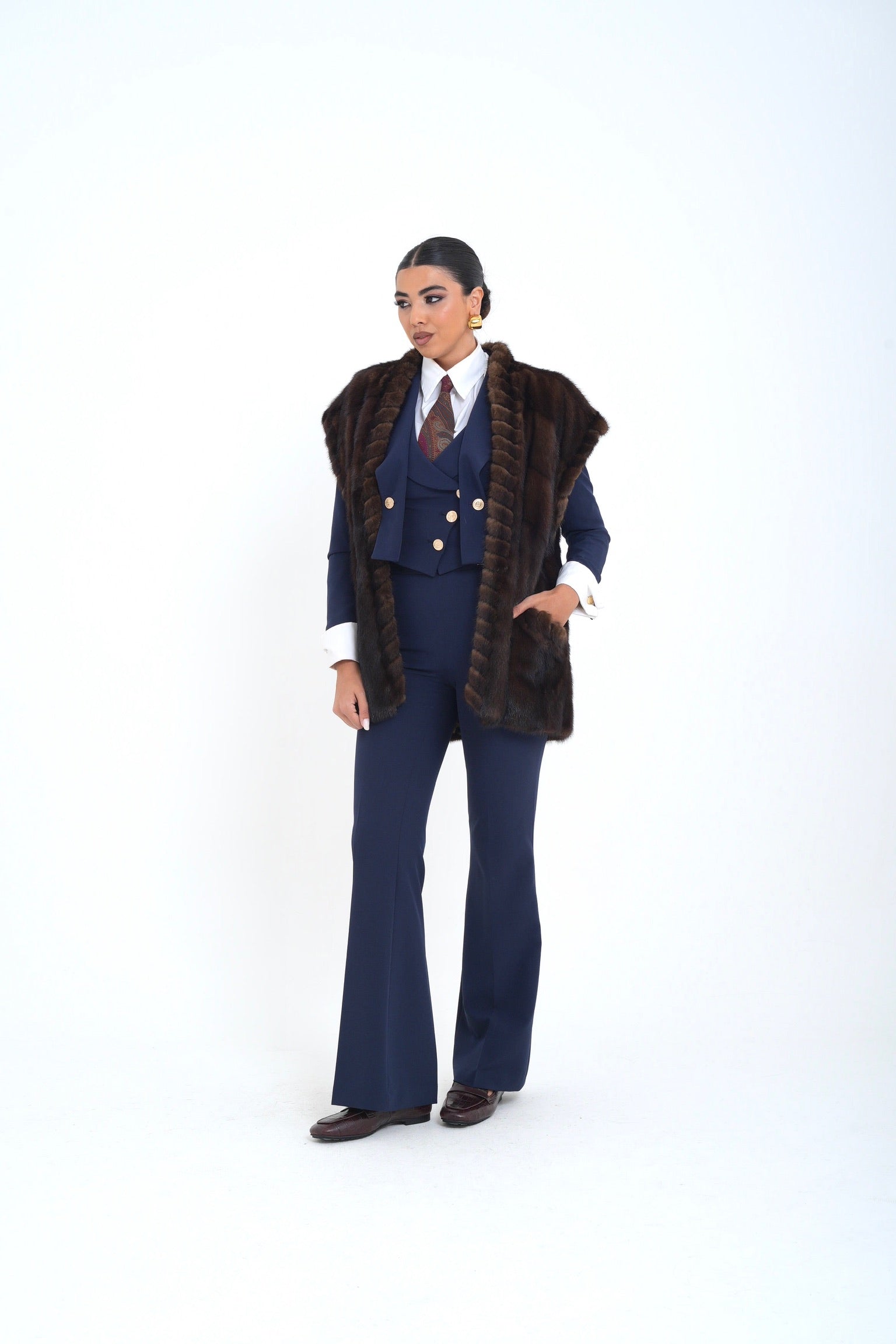 Gilet visone Morgana