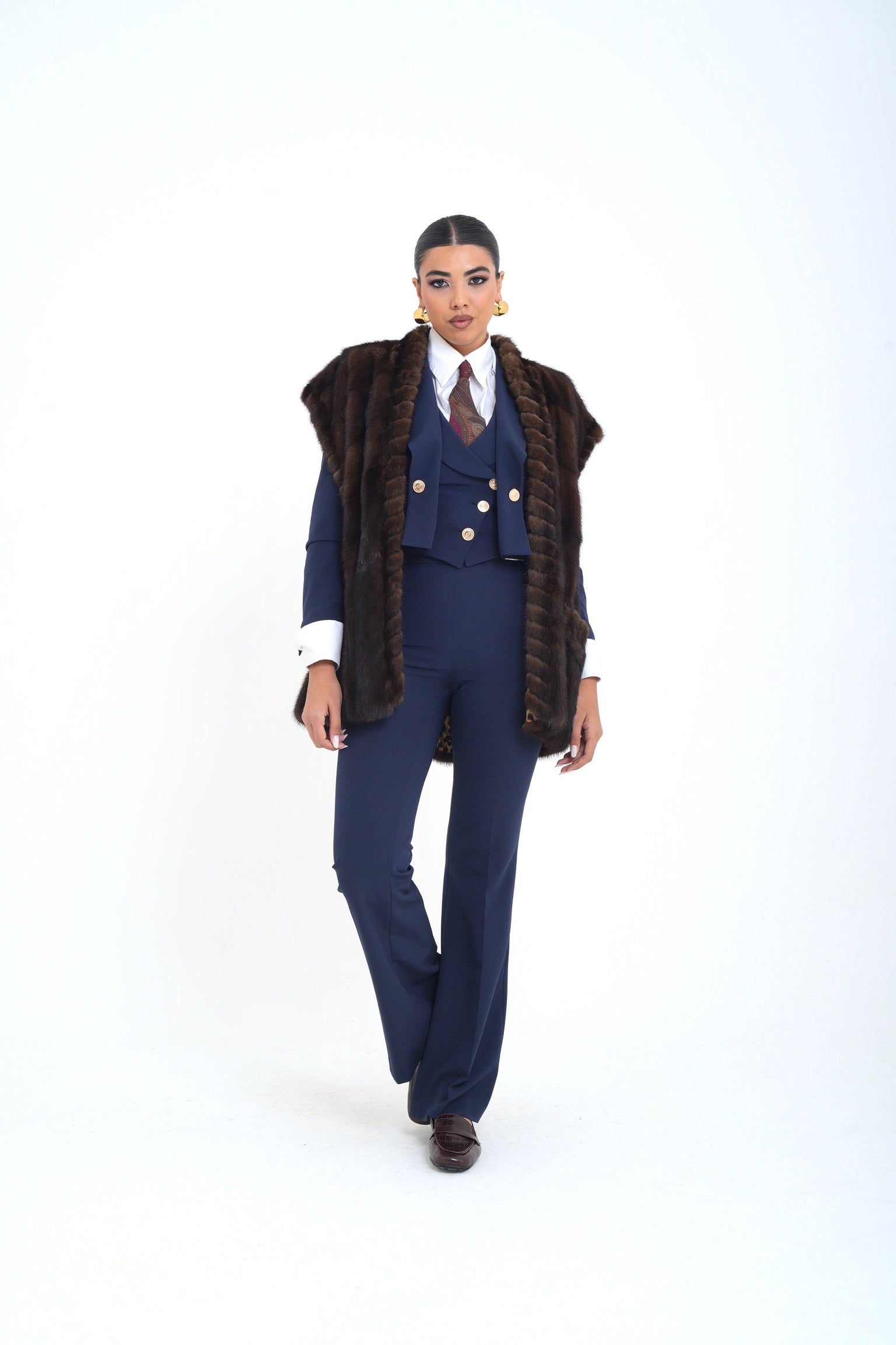 Gilet visone Morgana
