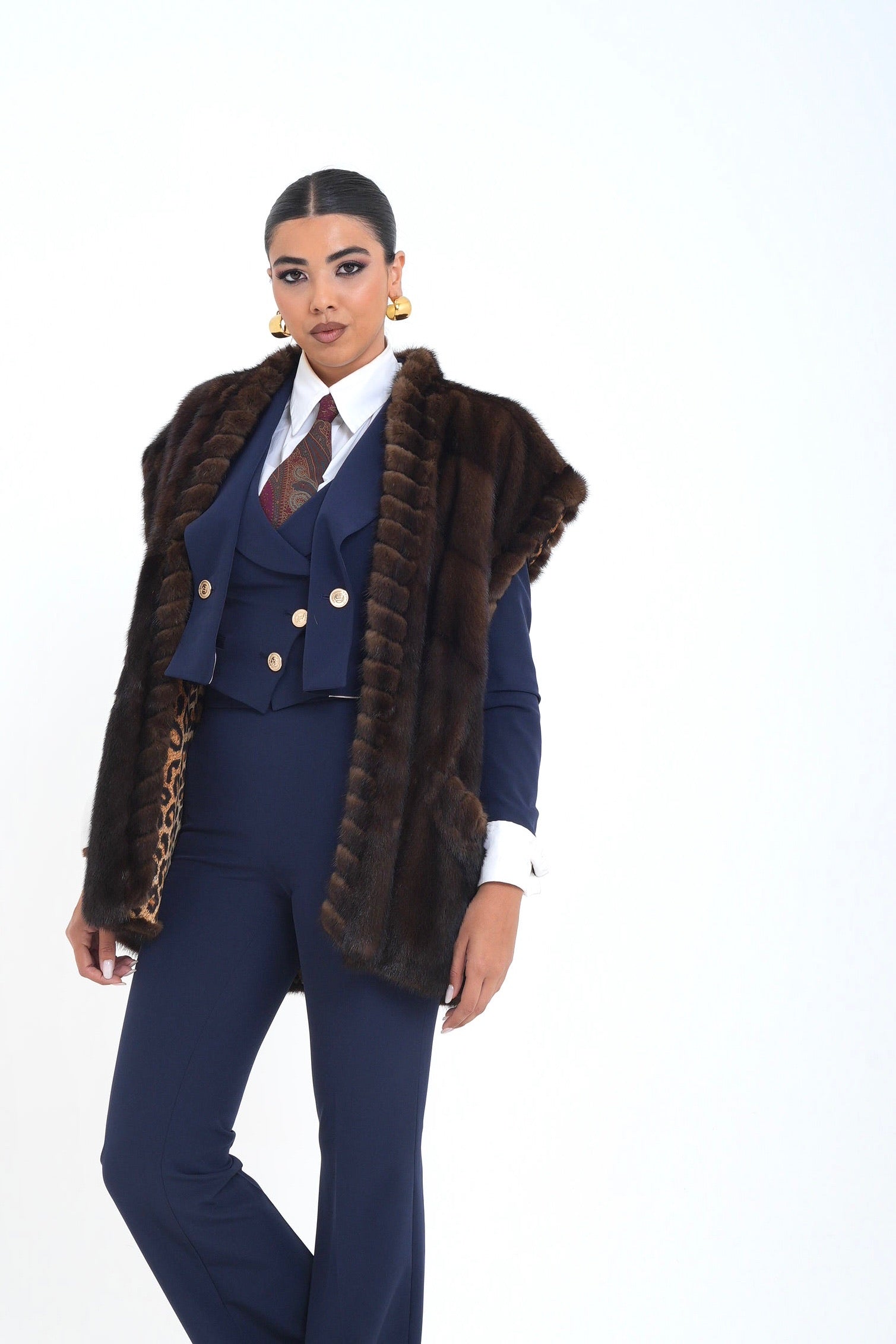 Gilet visone Morgana