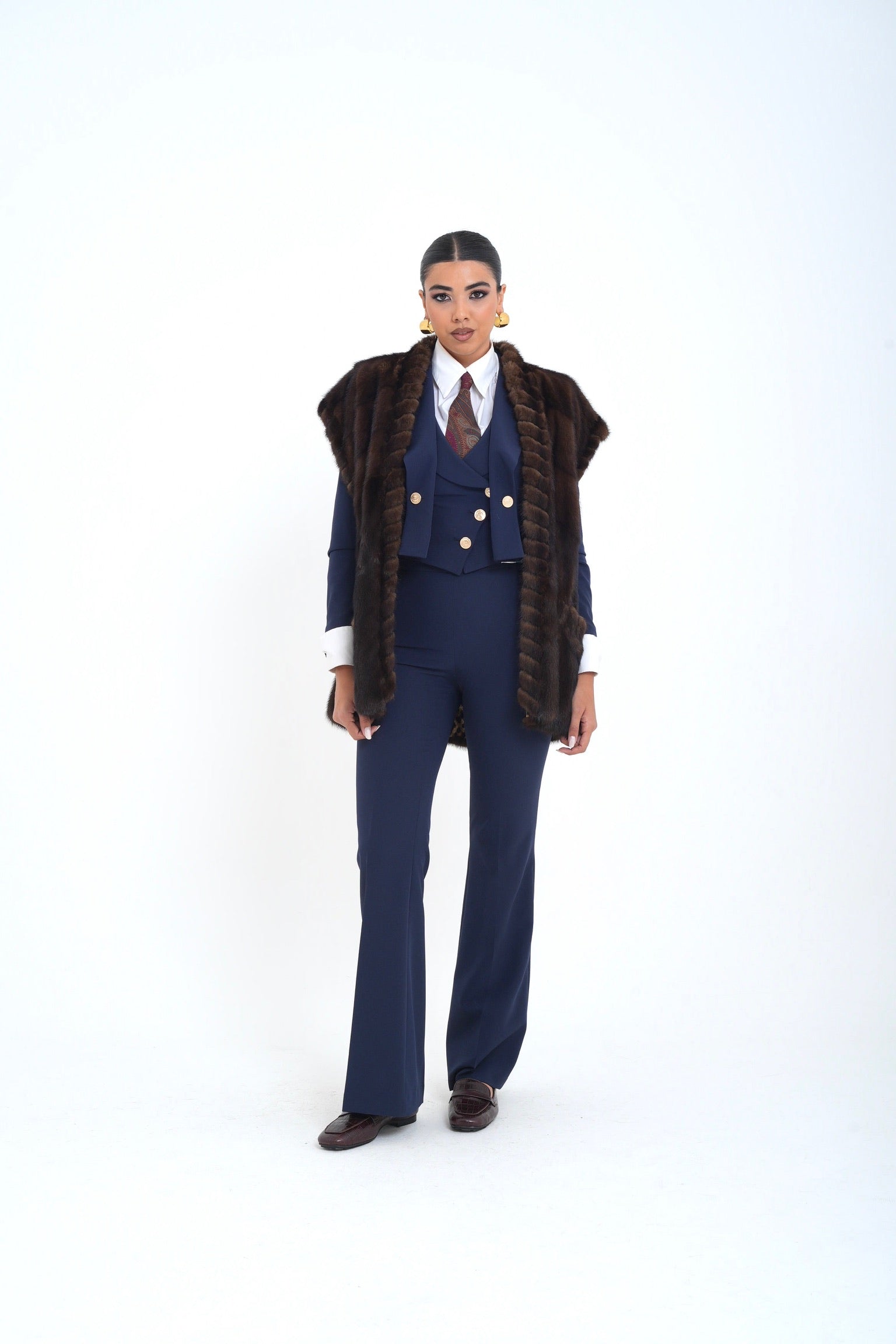 Gilet visone Morgana