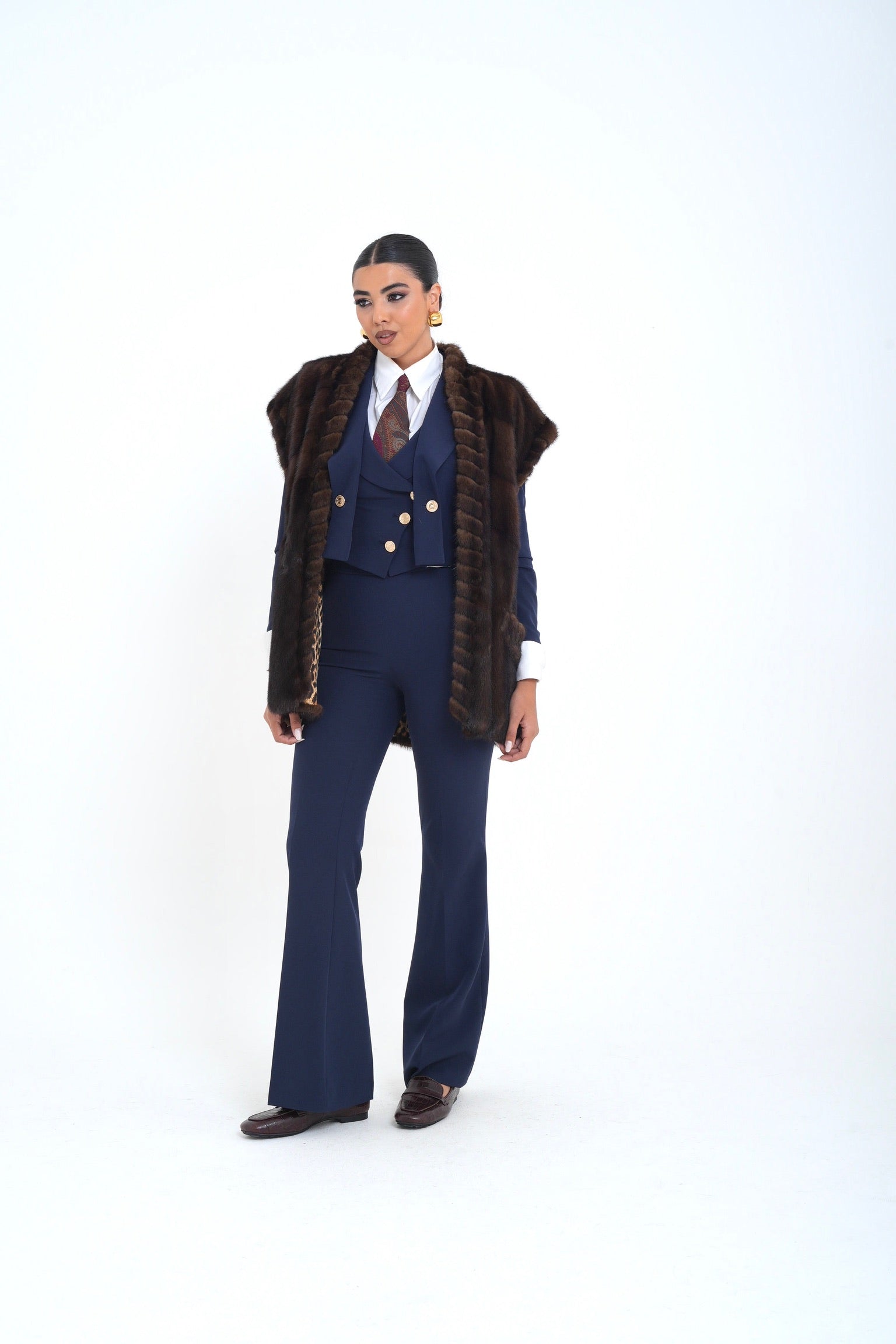 Gilet visone Morgana