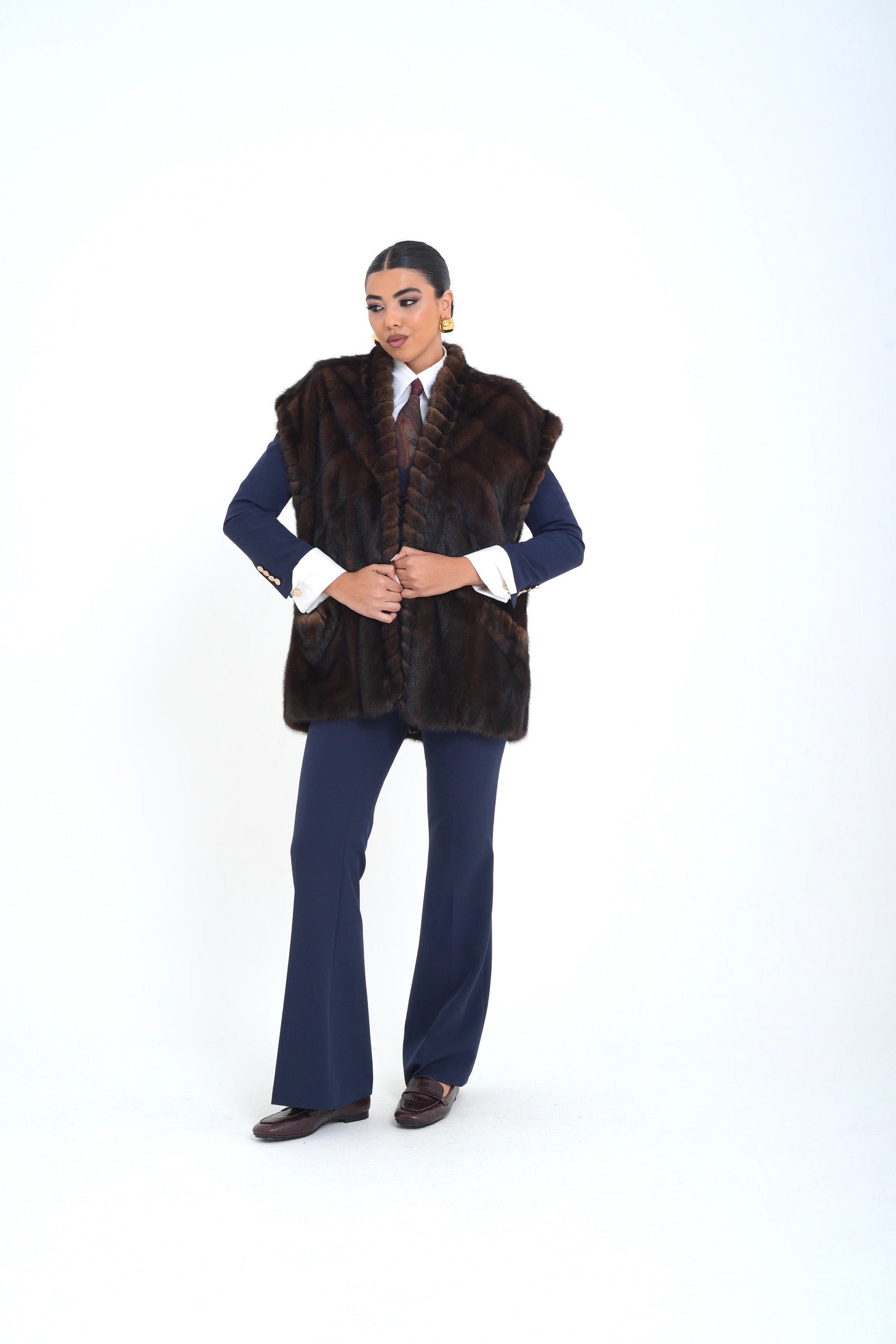Gilet visone Morgana