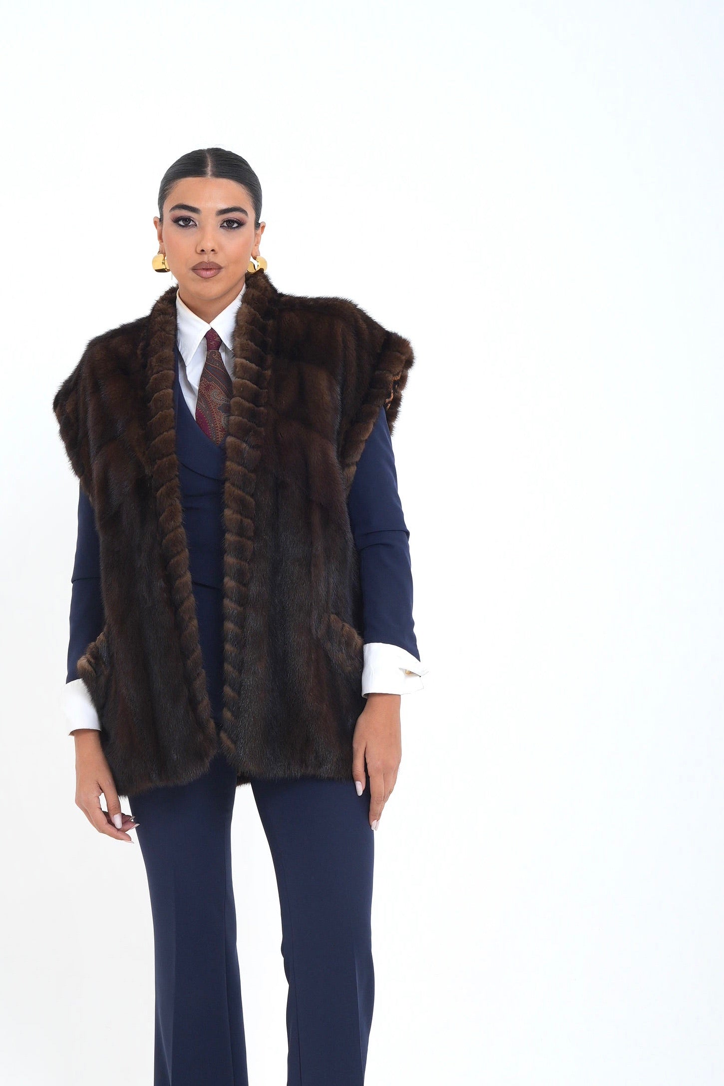 Gilet visone Morgana