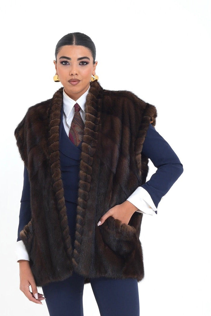 Gilet visone Morgana