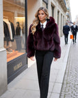 Bomber volpe orchidea bordeaux